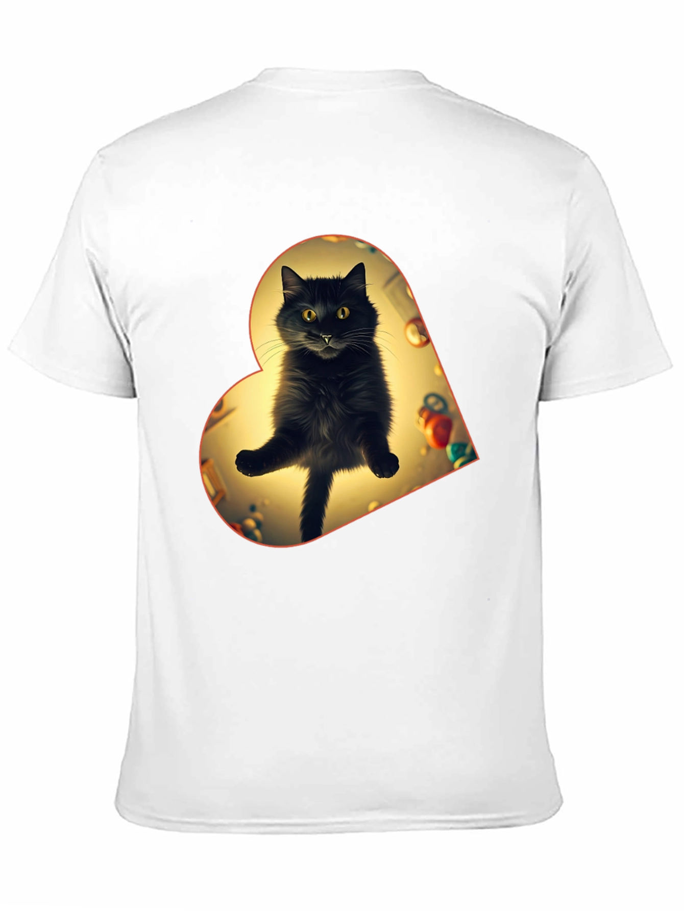 Black Cat Heart T-Shirt