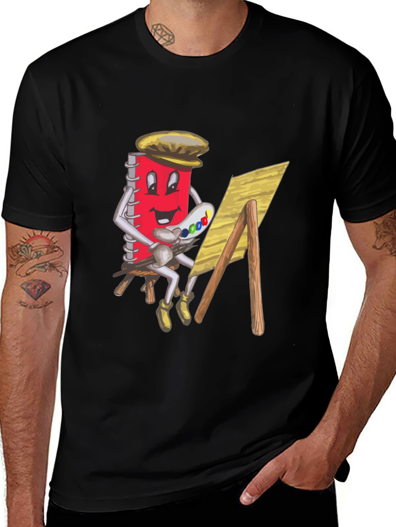 Artist Notebook Graphic Tee - Unisex Black T-Shirt