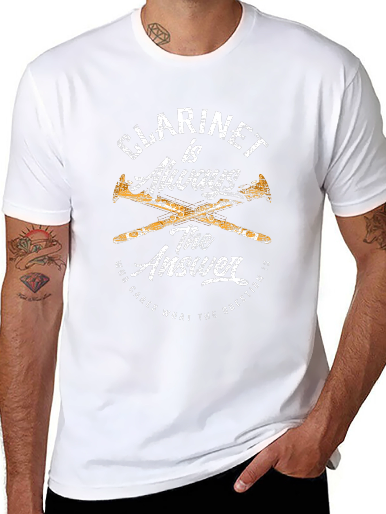 Clarinet Always The Answer Graphic T-Shirt