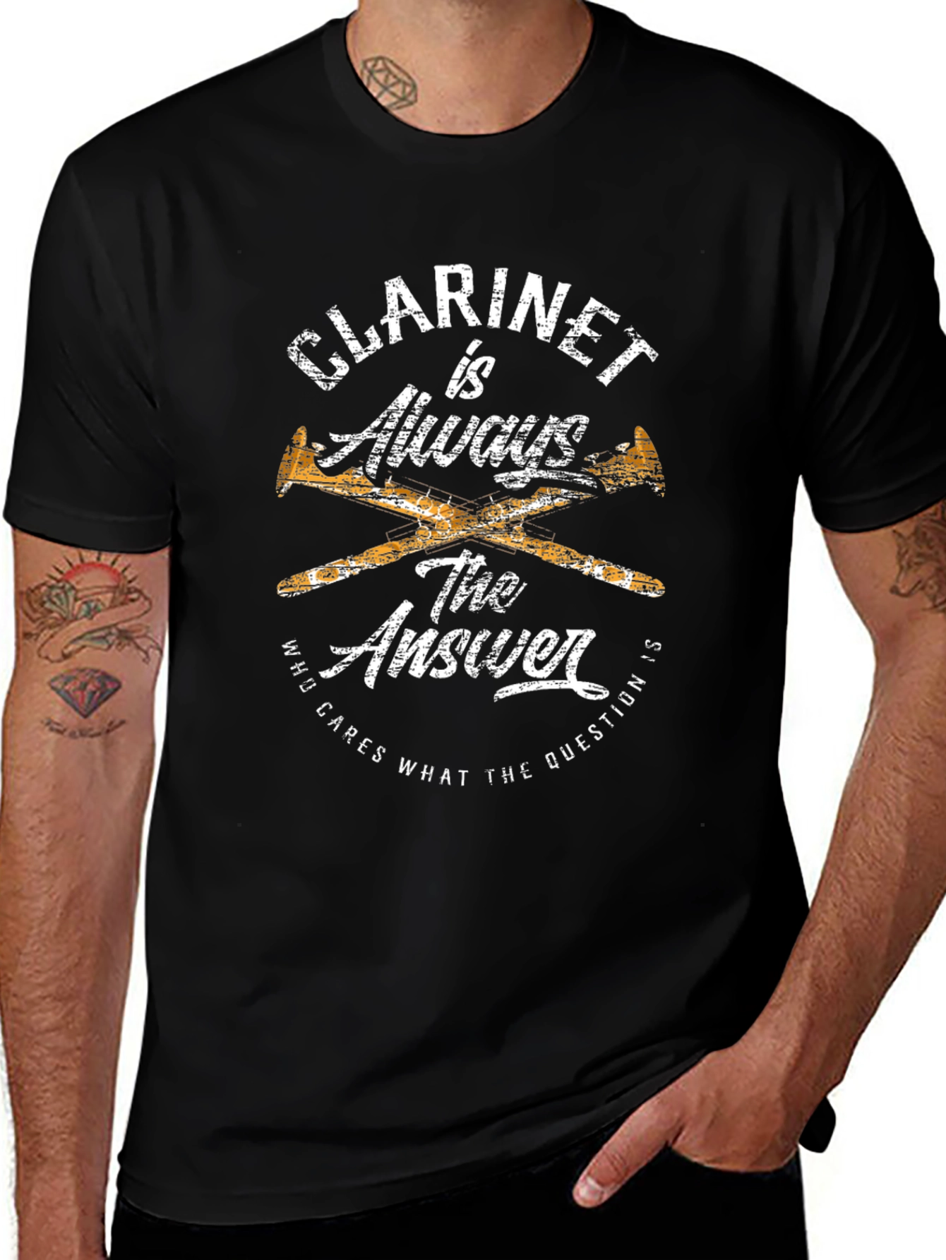 Clarinet Always The Answer Graphic T-Shirt