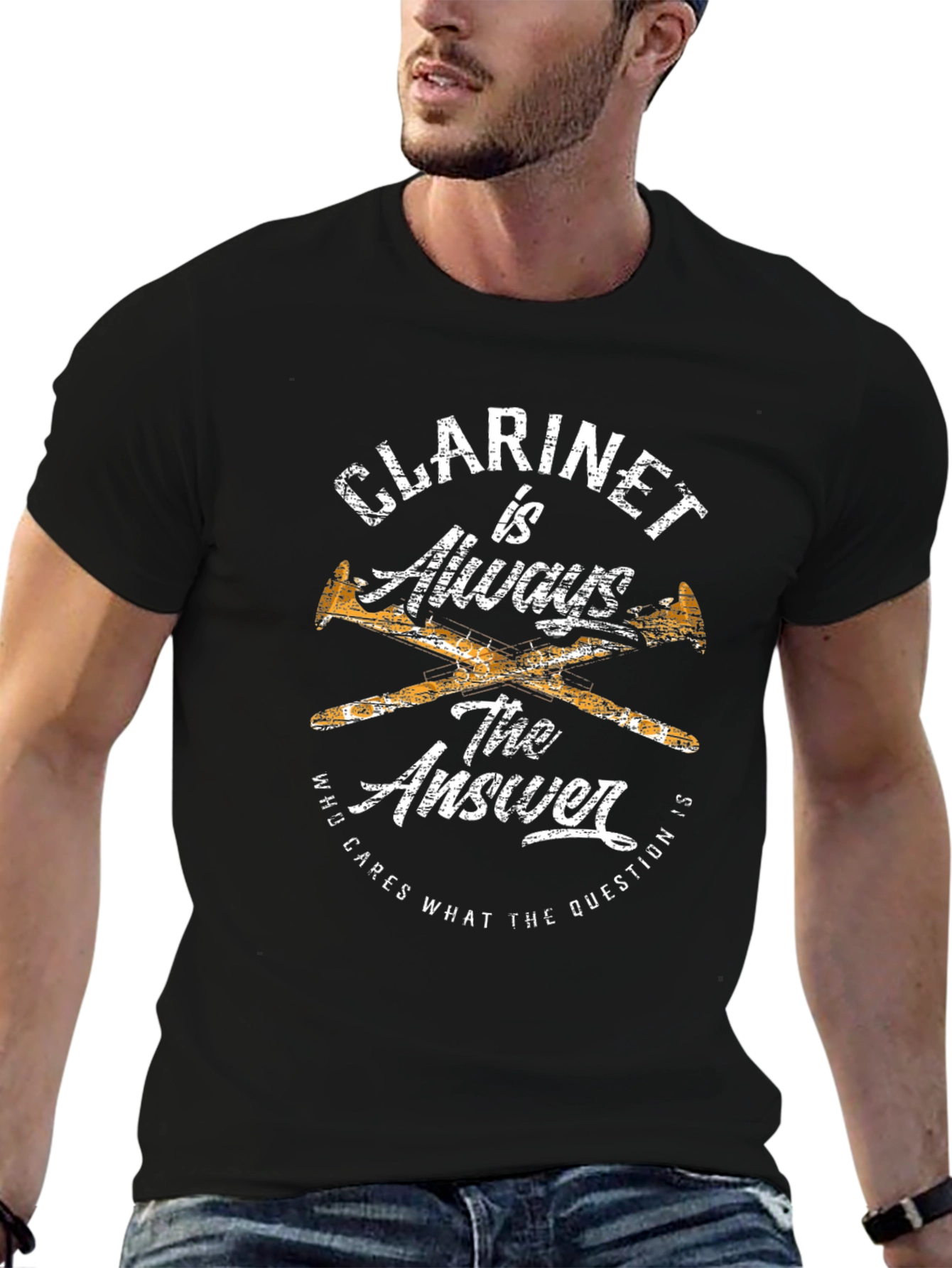 Clarinet Always The Answer Graphic T-Shirt