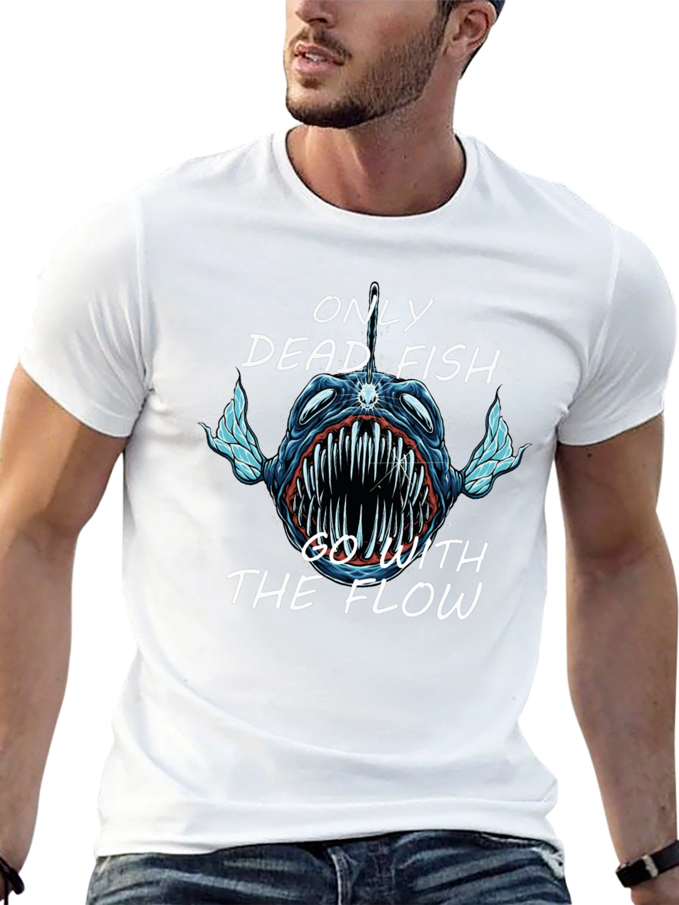 Dead Fish Flow Black T-Shirt