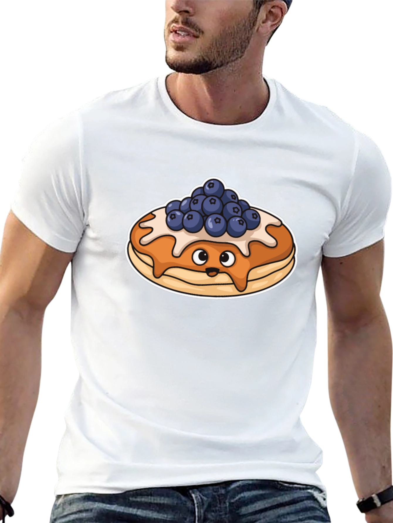 Pancake Graphic T-Shirt - Cute Food Tee