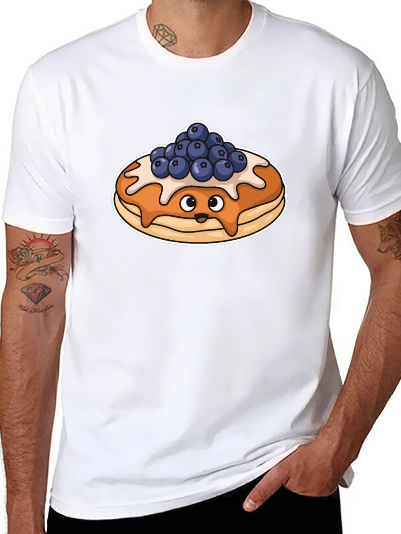 Pancake Graphic T-Shirt - Cute Food Tee