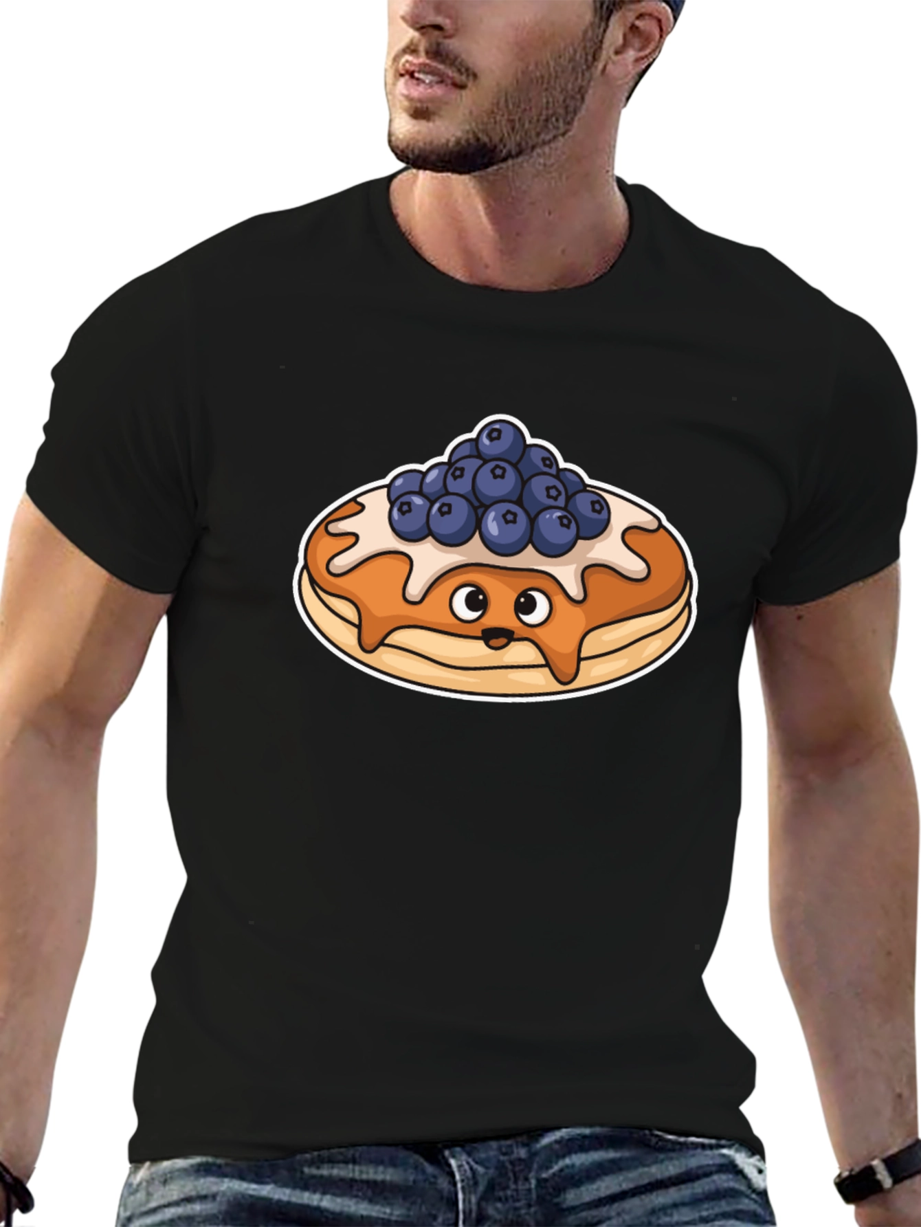 Pancake Graphic T-Shirt - Cute Food Tee