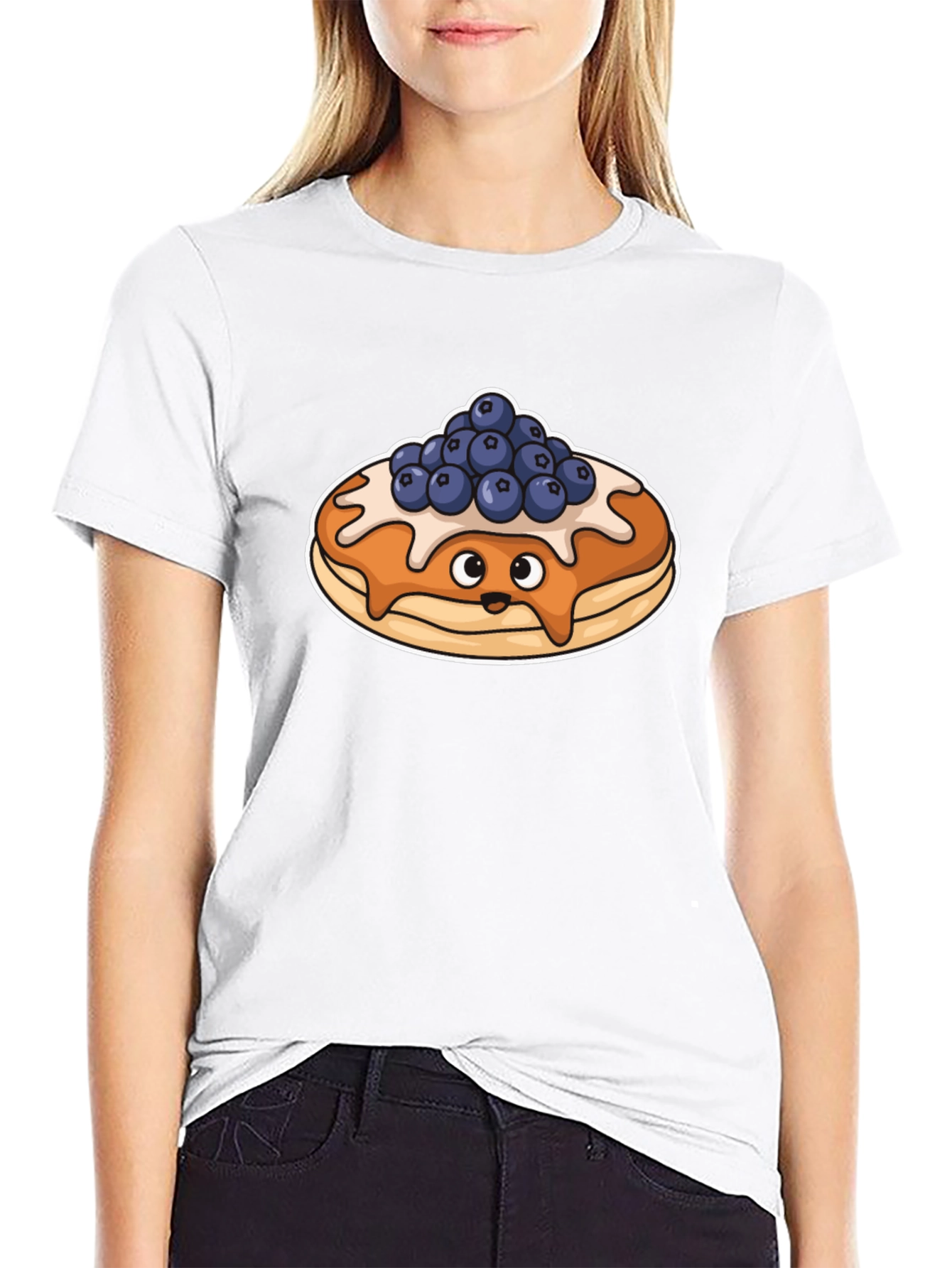 Pancake Graphic T-Shirt - Cute Food Tee