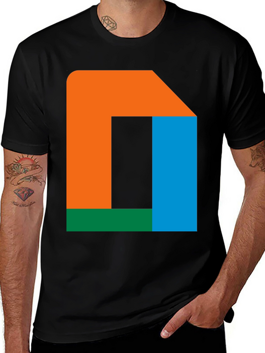 Abstract Color Block T-Shirt - Modern Geometric Design