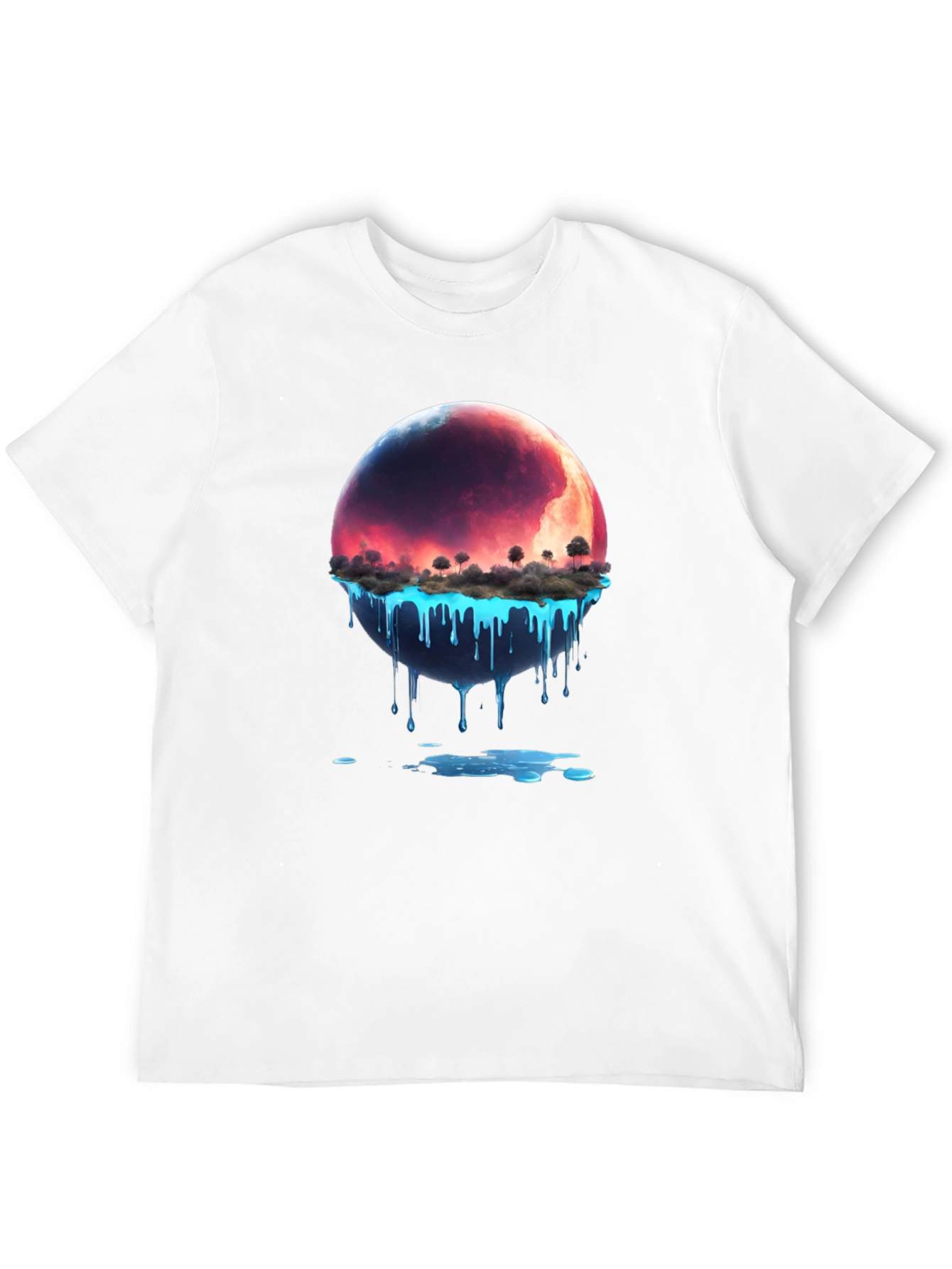 Melting Planet Graphic Tee - Unique Design