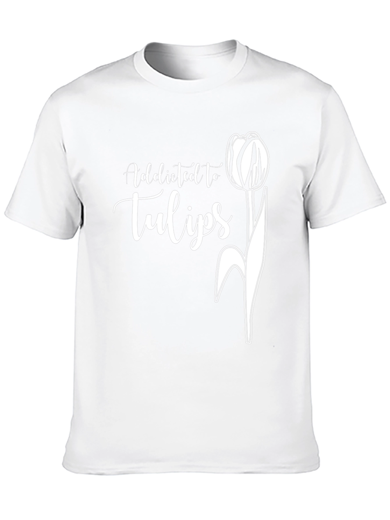 Addicted to Tulips Black Graphic Tee