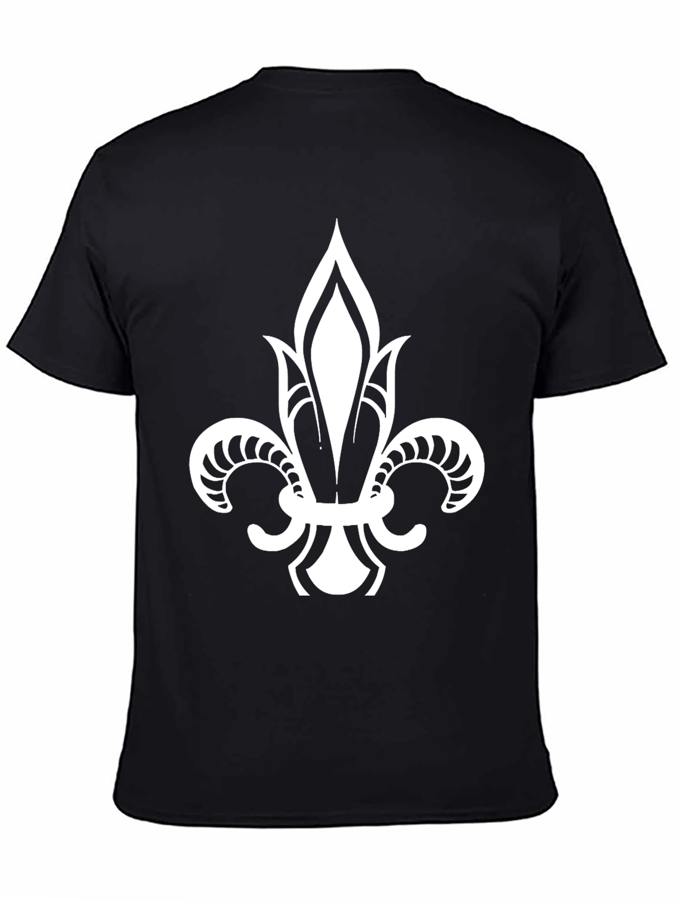 Fleur-de-Lis Graphic Tee - Stylish Black Cotton Shirt