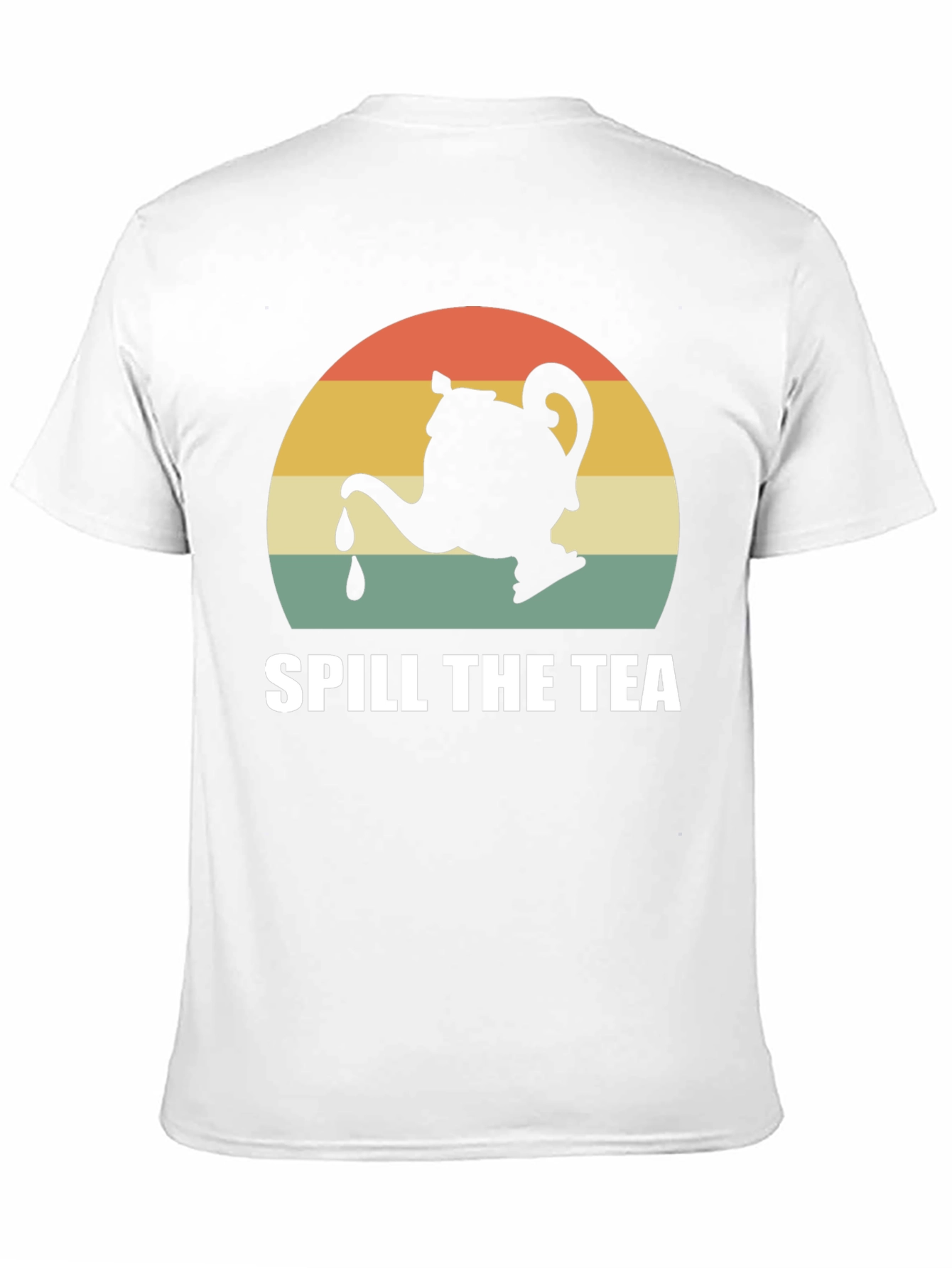 Spill The Tea Graphic Tee - Retro Teapot Design