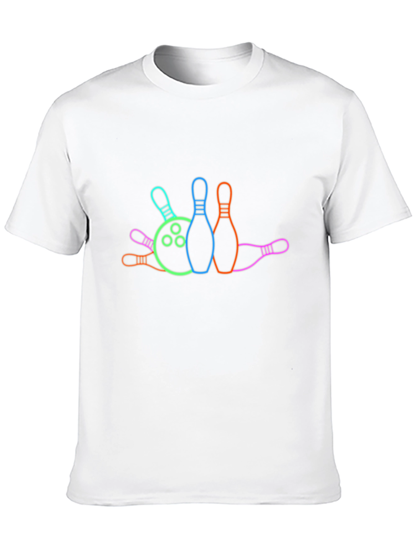 Bowling Ball & Pins Graphic T-Shirt - Strike Style!