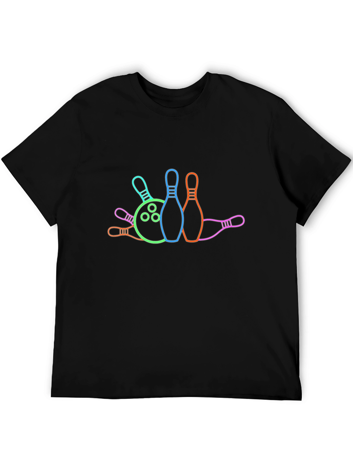 Bowling Ball & Pins Graphic T-Shirt - Strike Style!