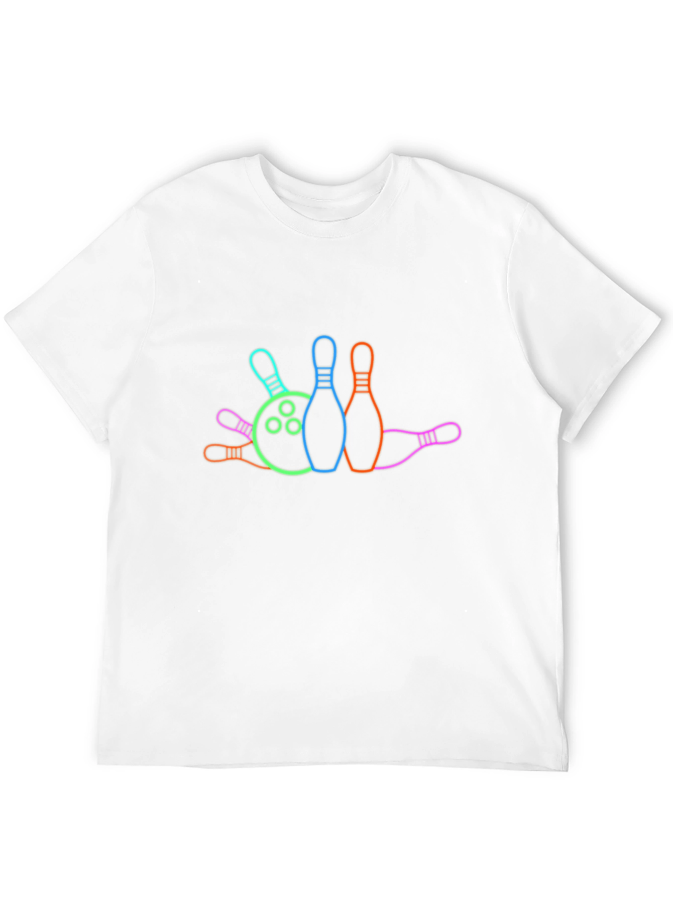 Bowling Ball & Pins Graphic T-Shirt - Strike Style!