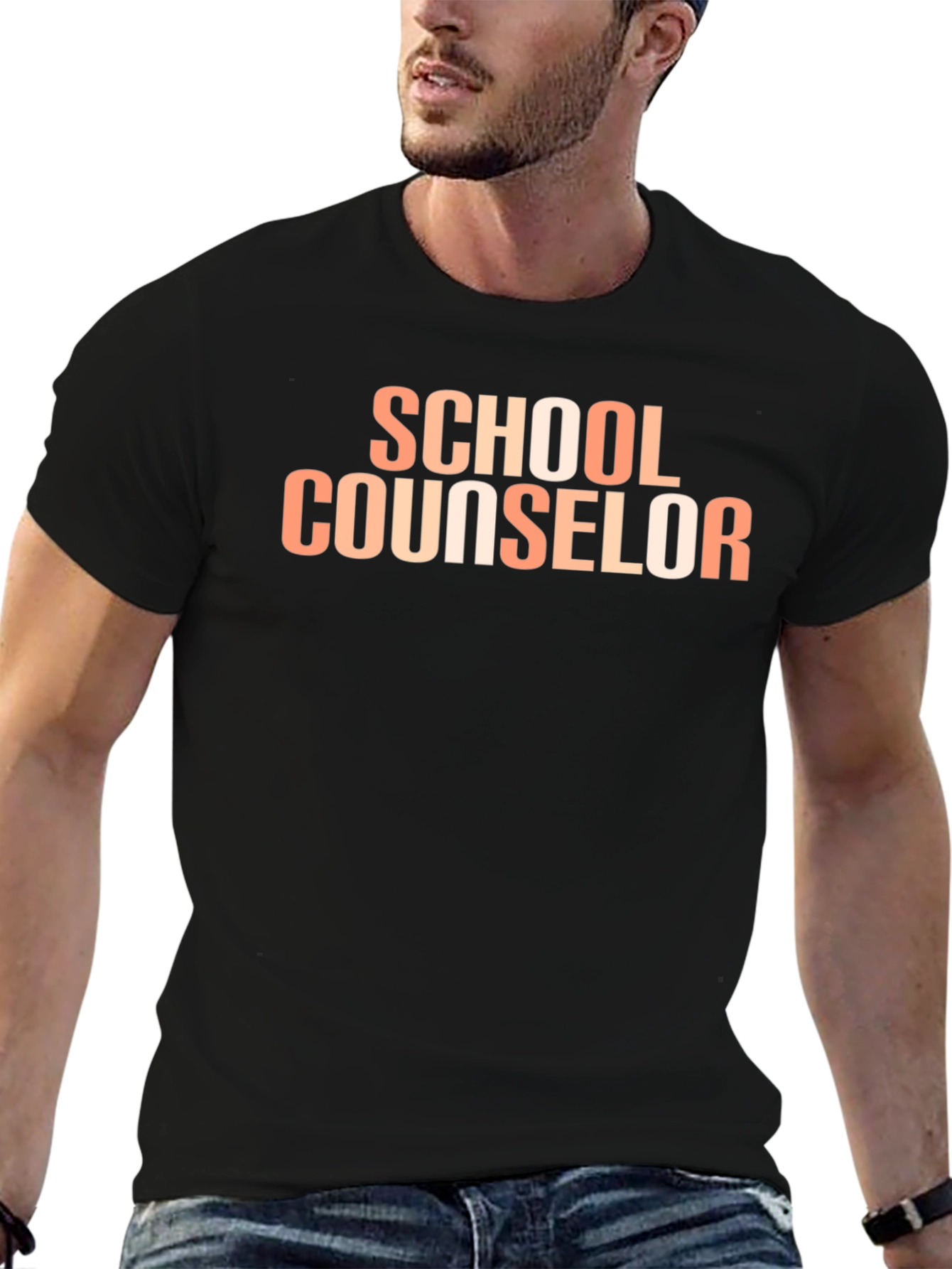 School Counselor Graphic T-Shirt - Black