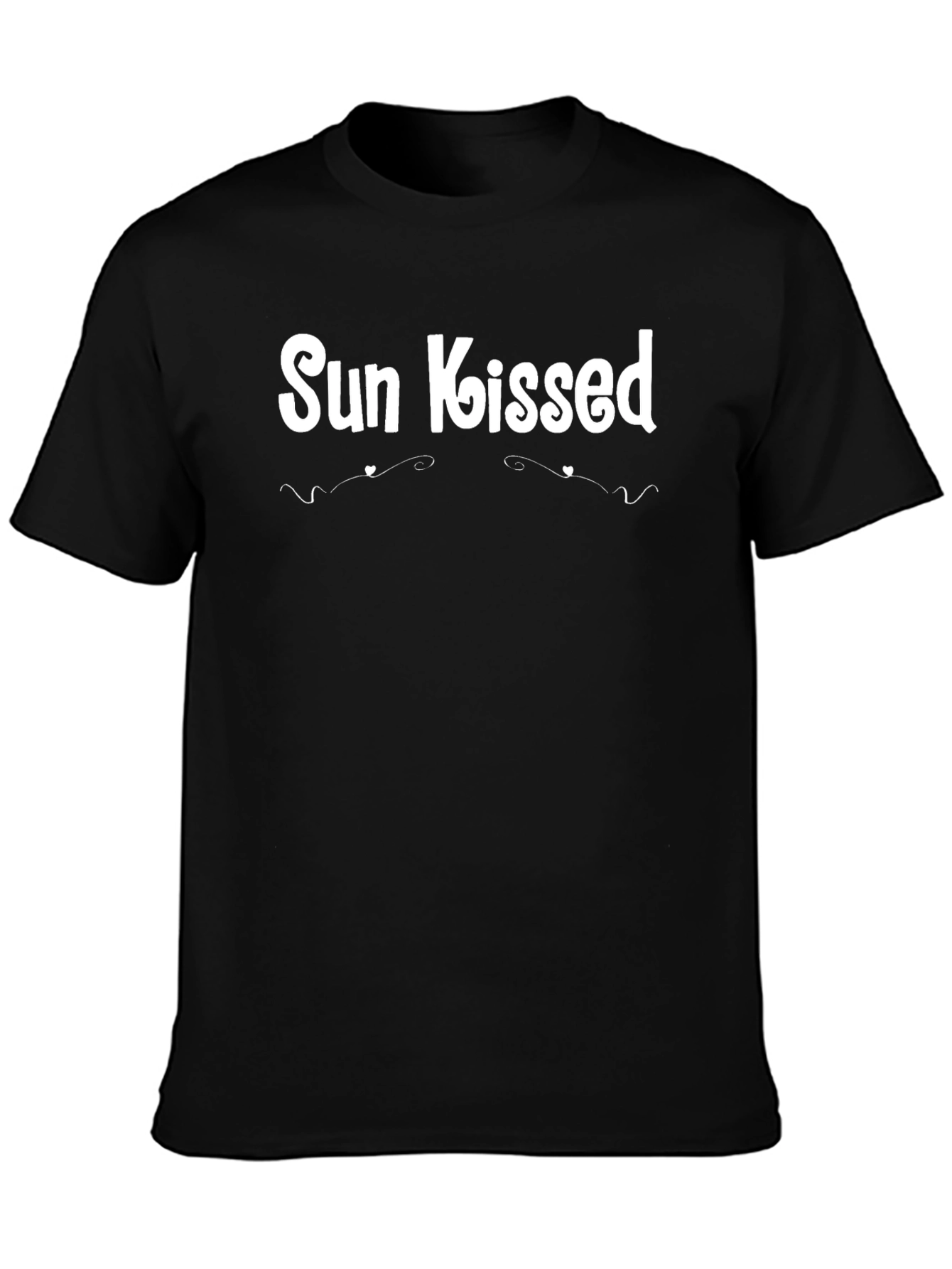 Sun Kissed Black T-Shirt - Trendy Casual Wear