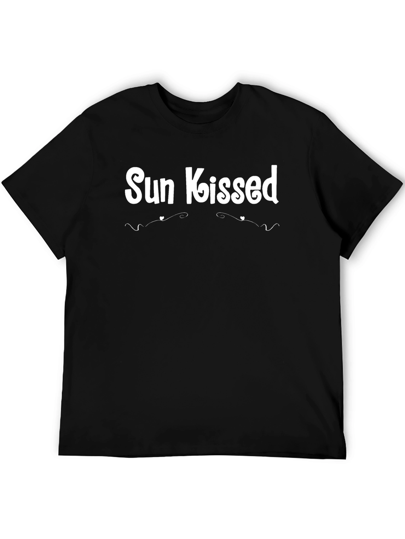 Sun Kissed Black T-Shirt - Trendy Casual Wear