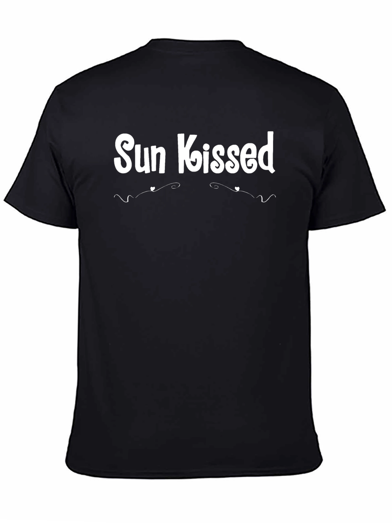 Sun Kissed Black T-Shirt - Trendy Casual Wear