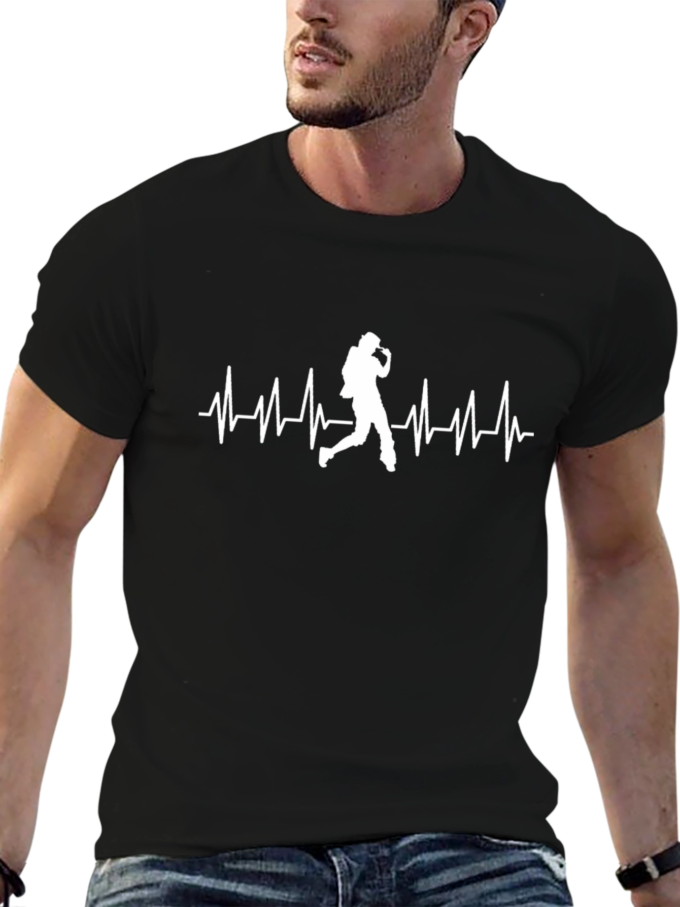 DJ Heartbeat Black T-Shirt
