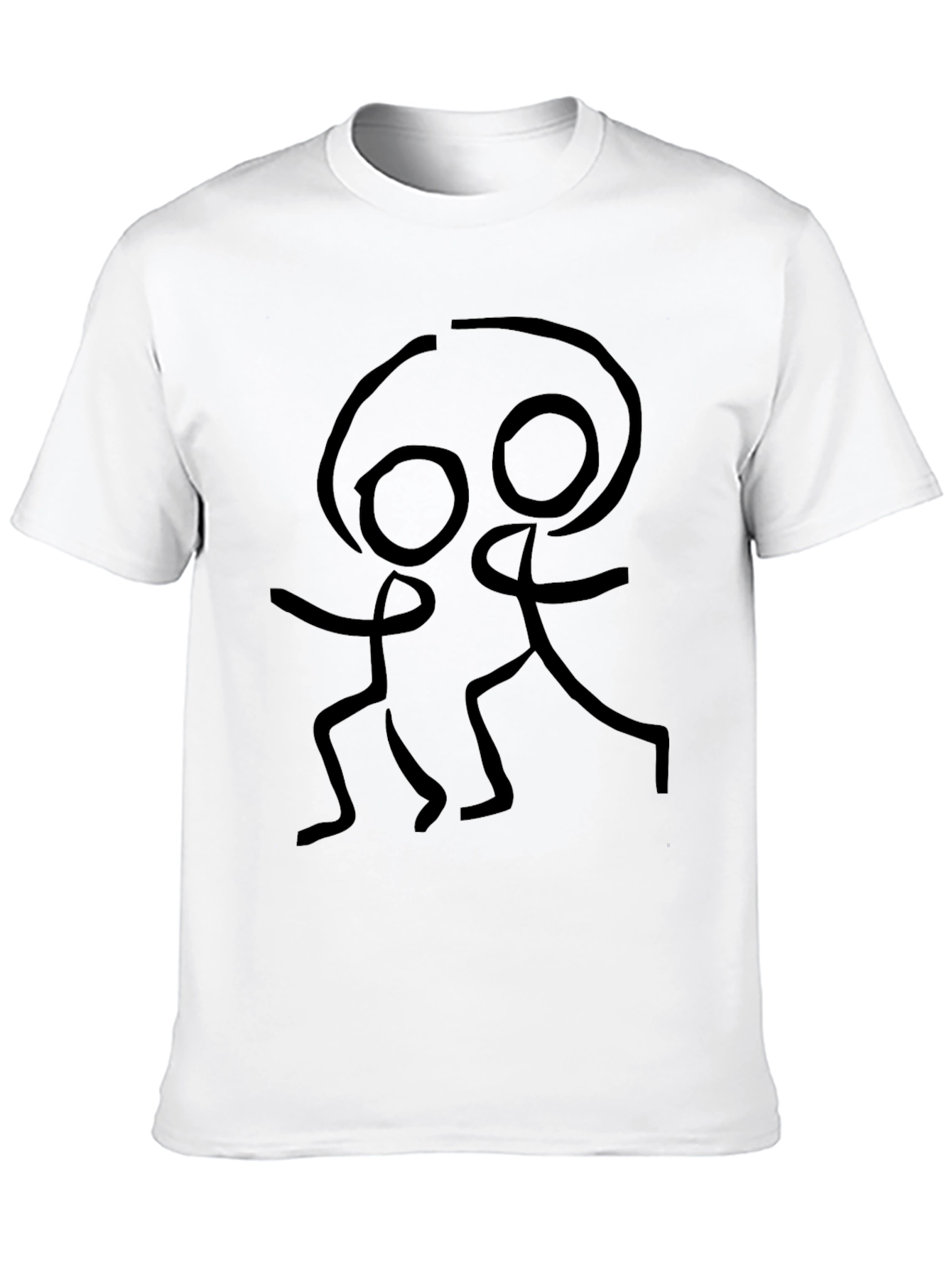 Stick Figure Dance Graphic Tee - Black
