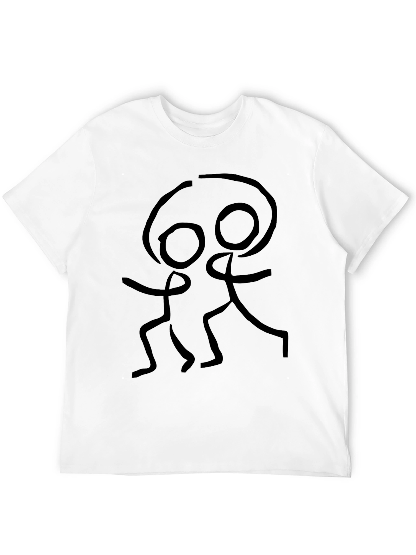 Stick Figure Dance Graphic Tee - Black