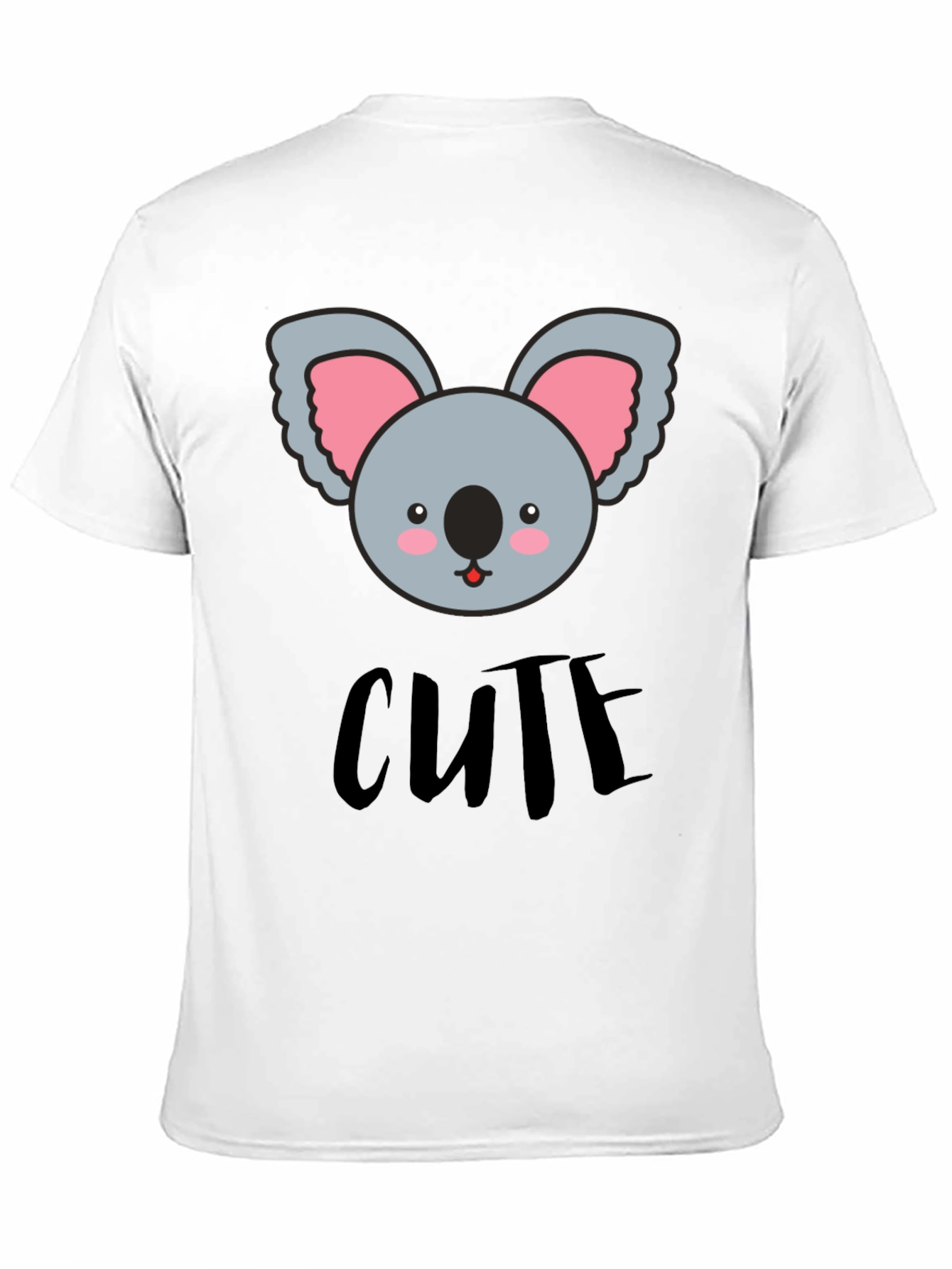 Cute Koala Graphic Black T-Shirt for Men