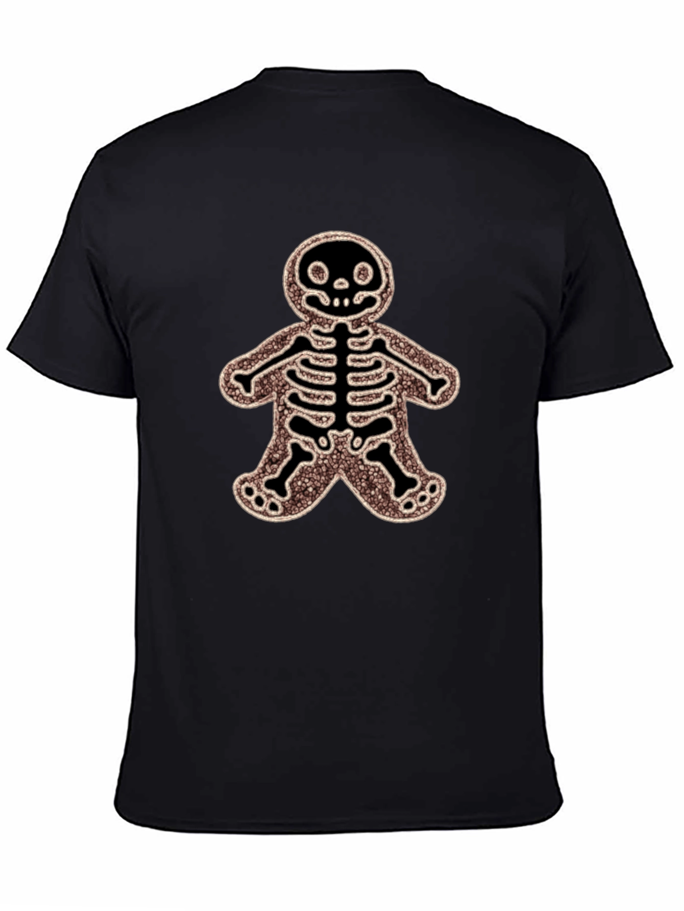 Gingerbread Skeleton Black T-Shirt