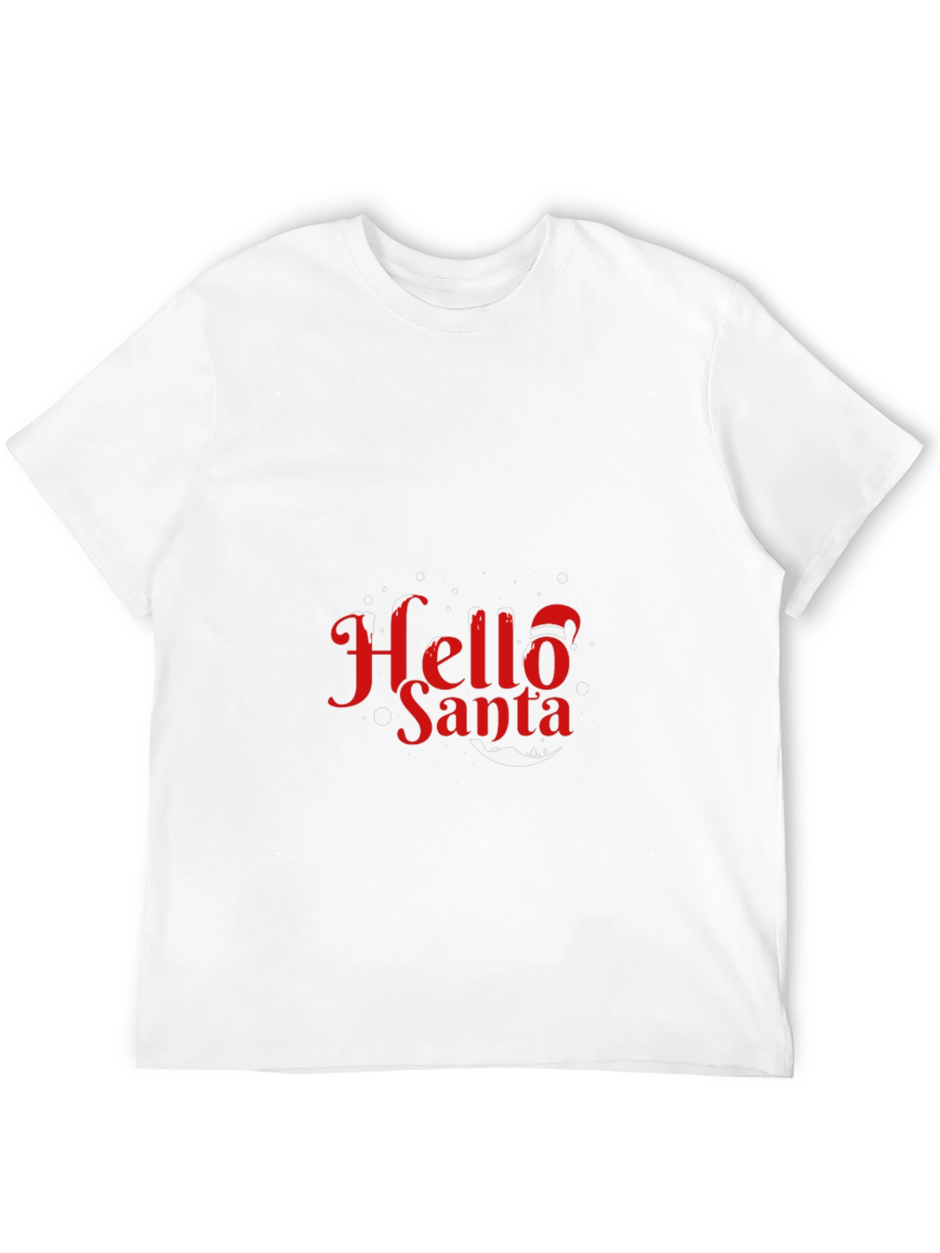 Hello Santa Holiday T-Shirt - Festive Christmas Tee