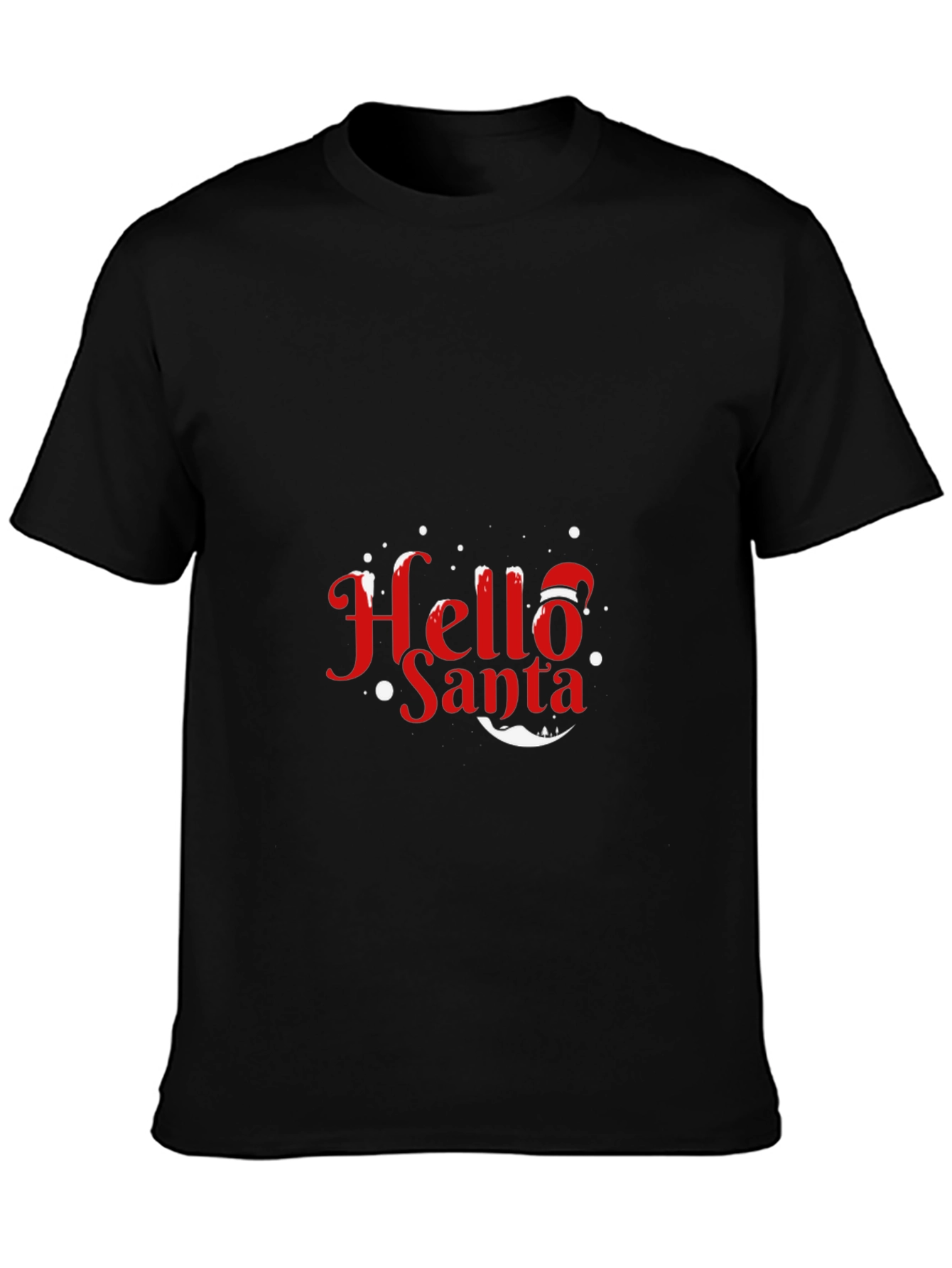 Hello Santa Holiday T-Shirt - Festive Christmas Tee