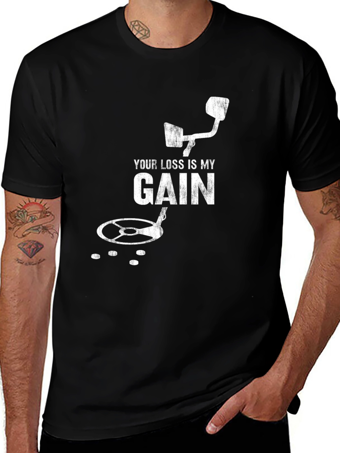 Your Loss Is My Gain Metal Detecting T-Shirt