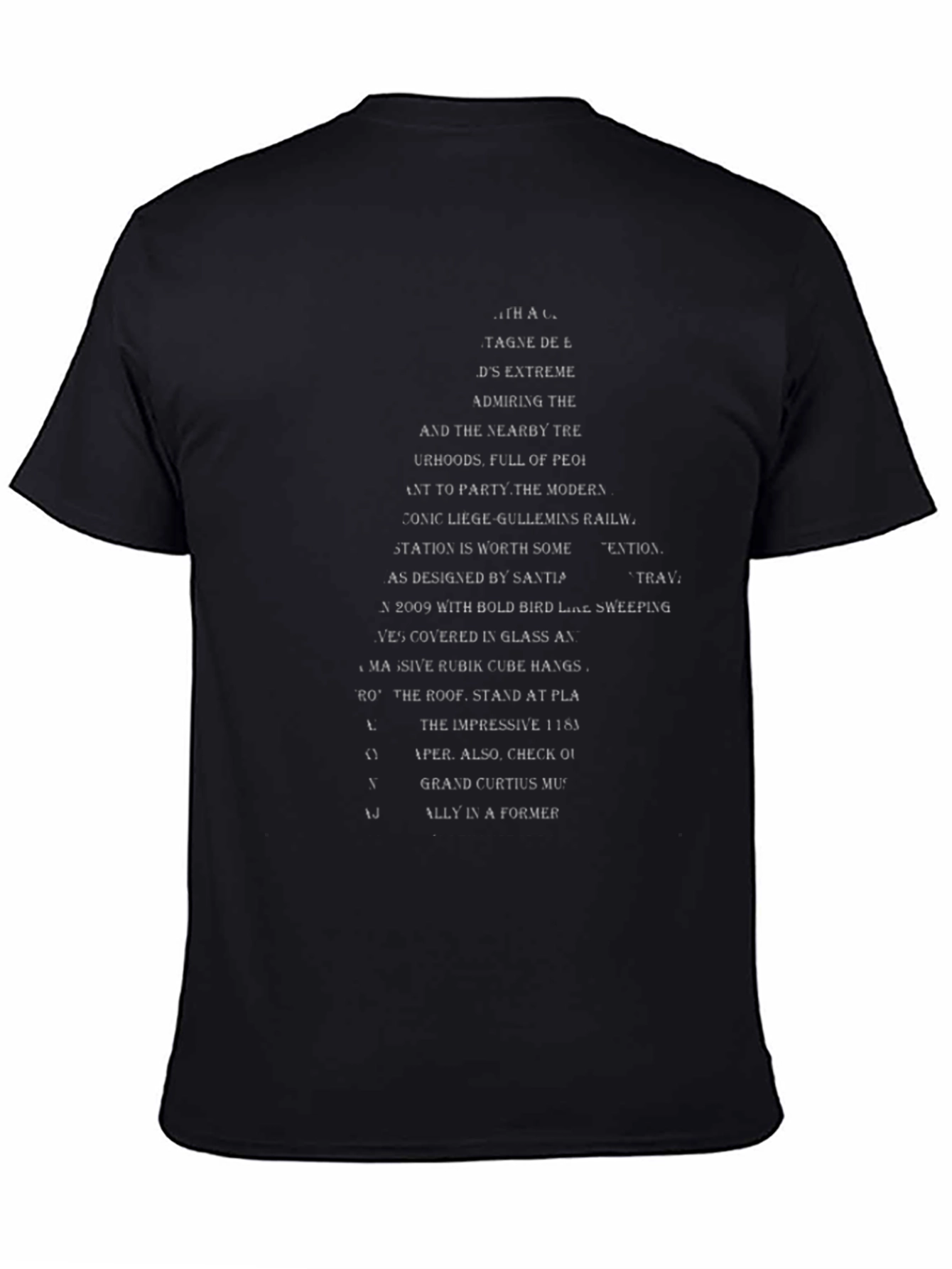 Modern Art Text Graphic T-Shirt - Black