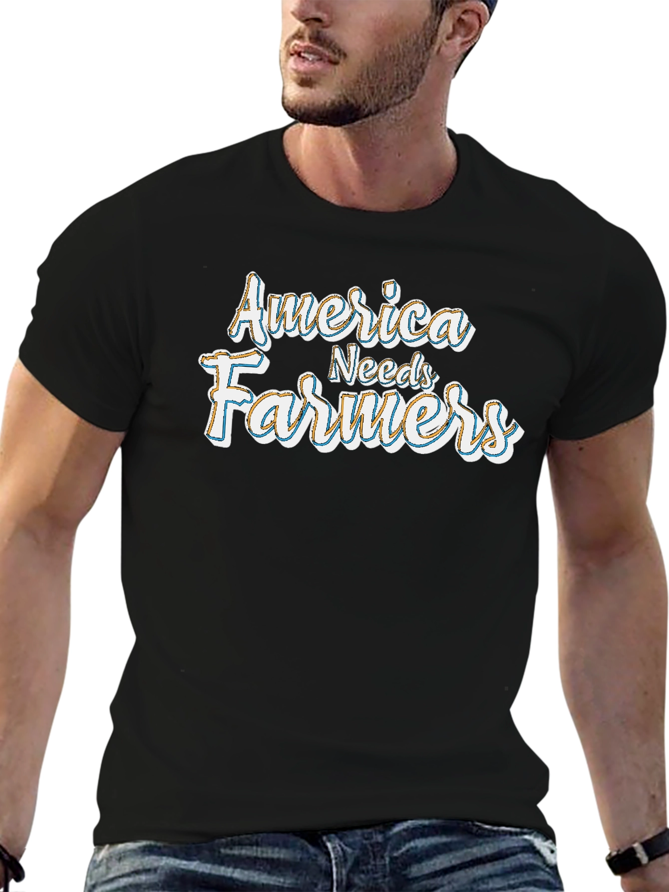 America Needs Farmers Graphic T-Shirt