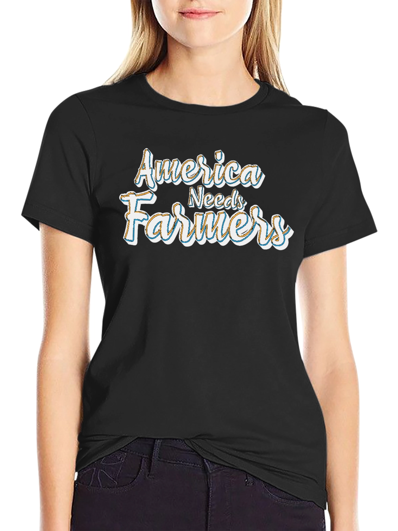 America Needs Farmers Graphic T-Shirt