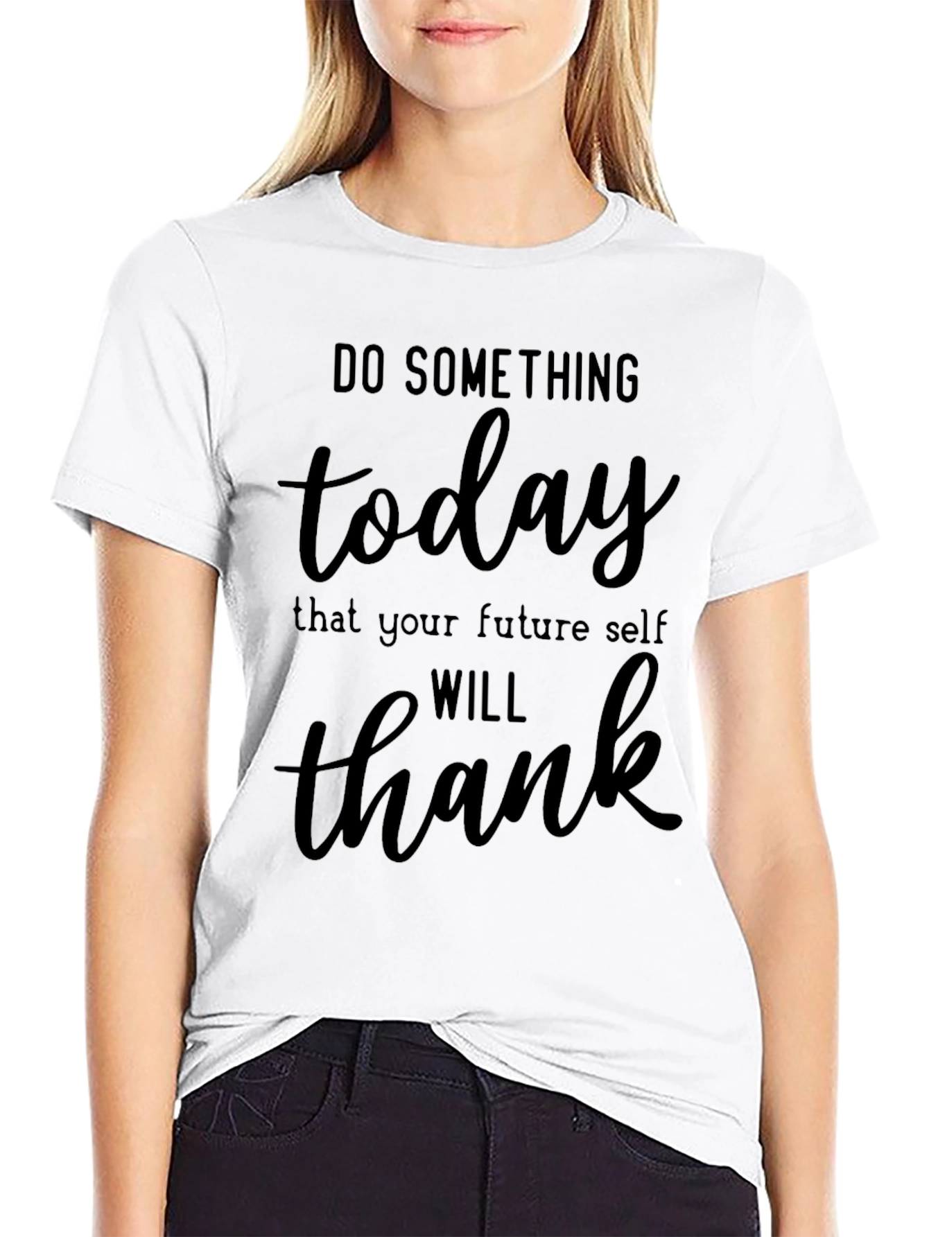 Inspirational Do Something Today Black T-Shirt