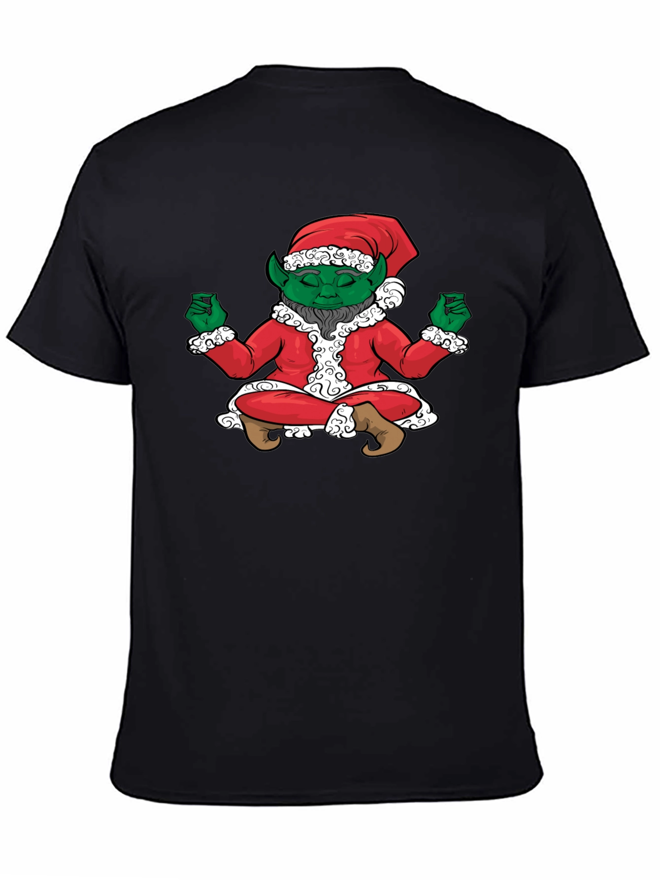 Zen Yoda Claus Graphic Tee - Holiday Meditation