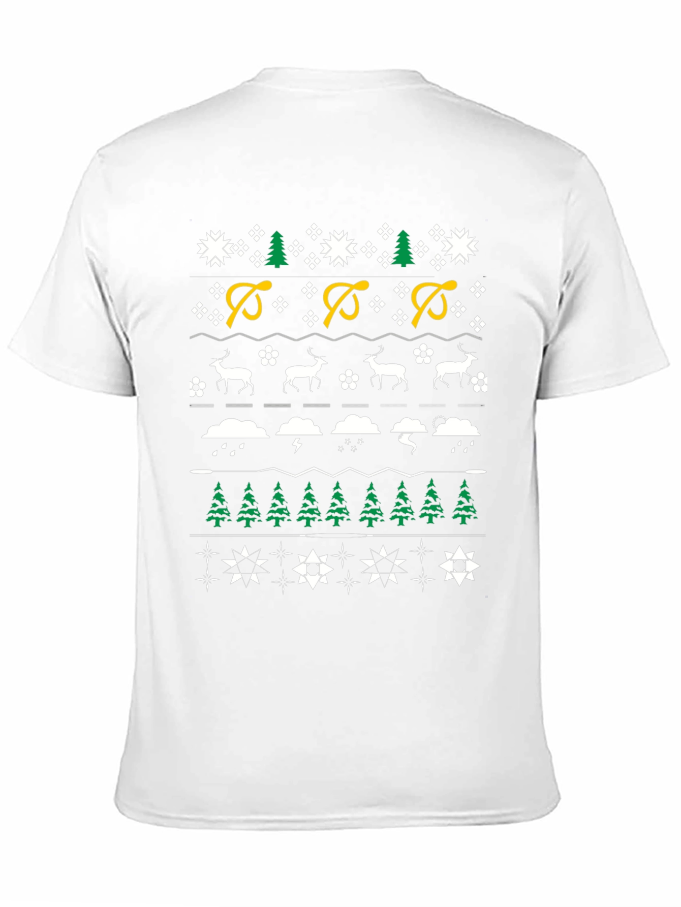 Festive Holiday Pattern Crewneck T-Shirt