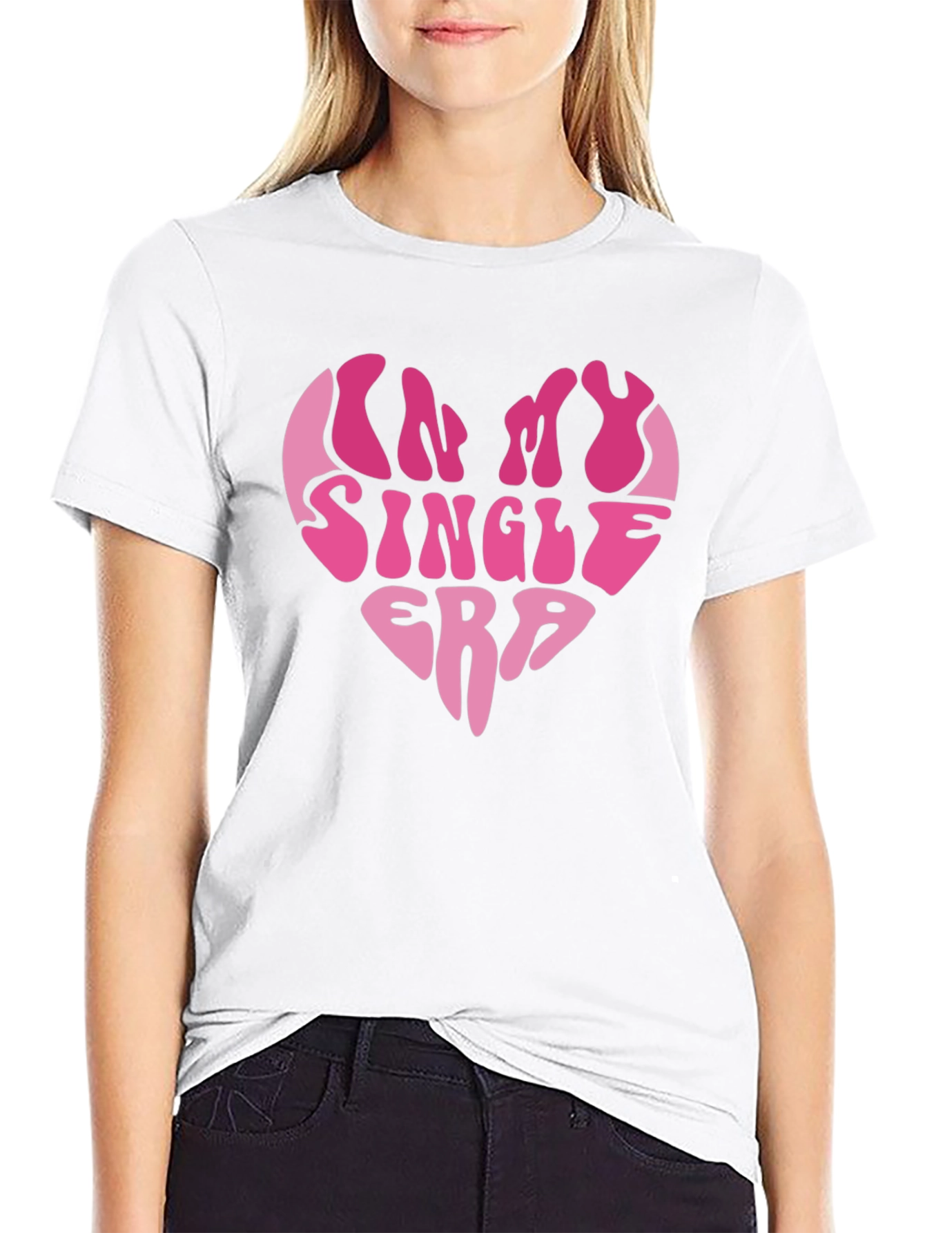 Im In My Single Era Heart Graphic Tee