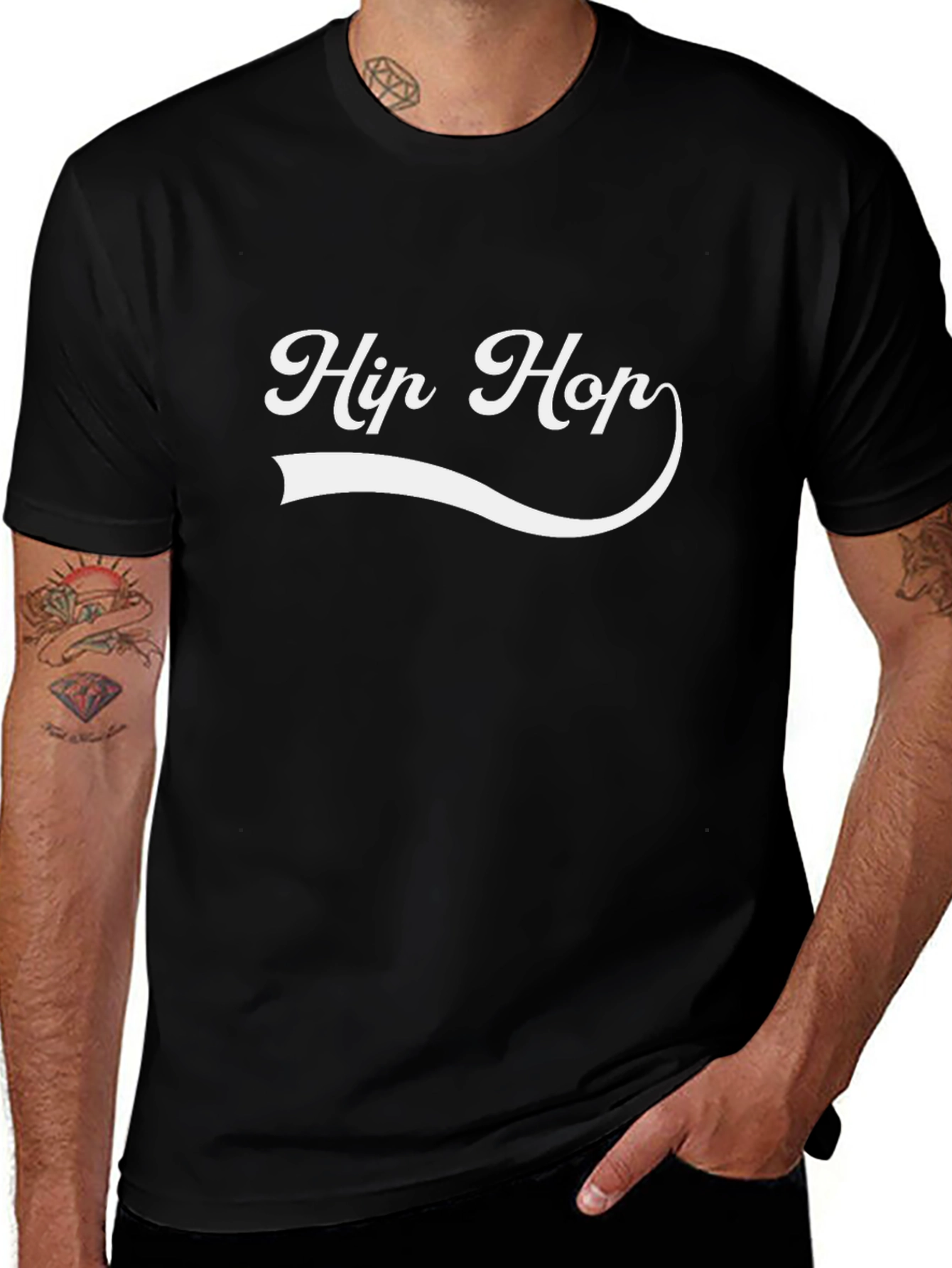 Hip Hop Graphic Tee - Black