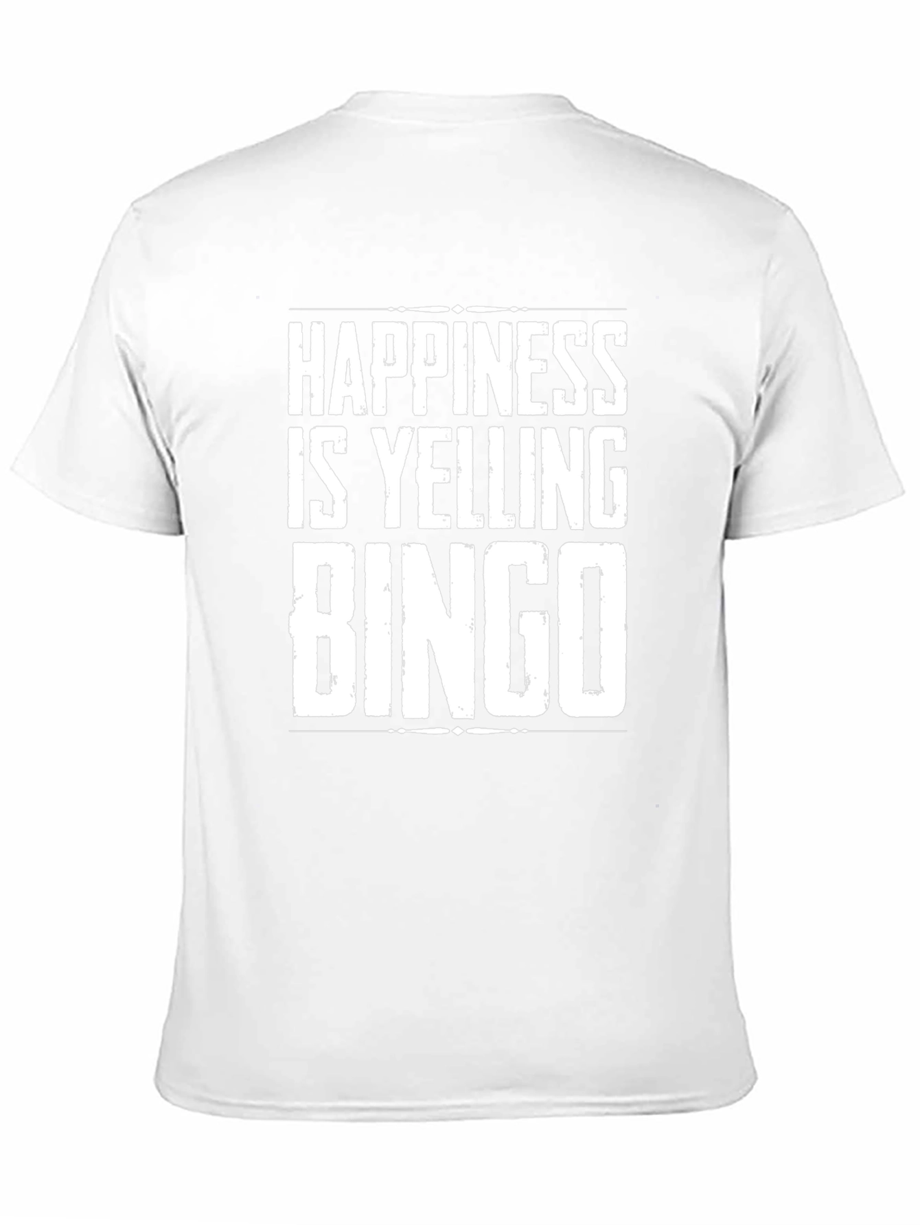 Happiness is Yelling Bingo Black T-Shirt