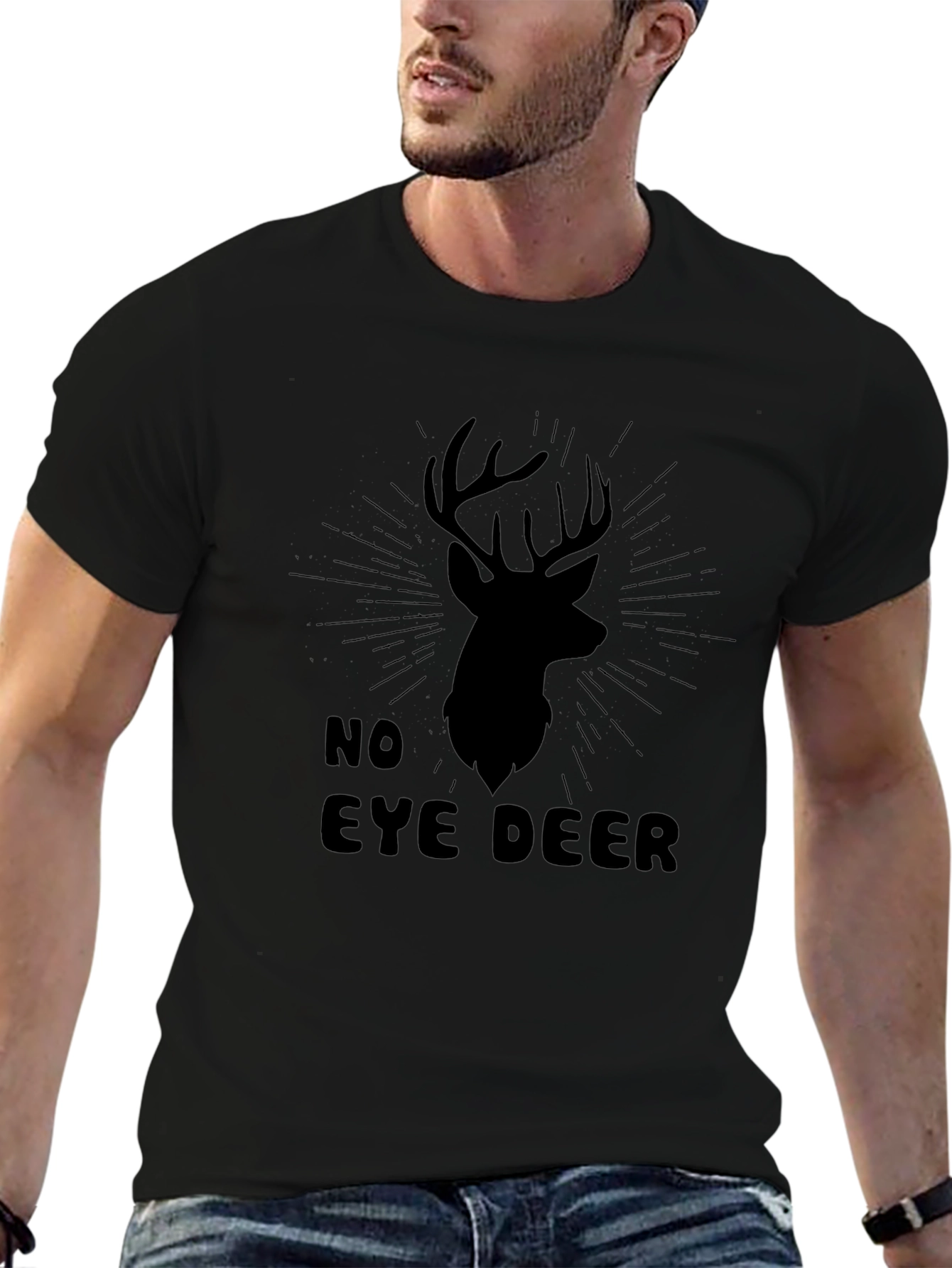 No Eye Deer Funny Graphic Tee
