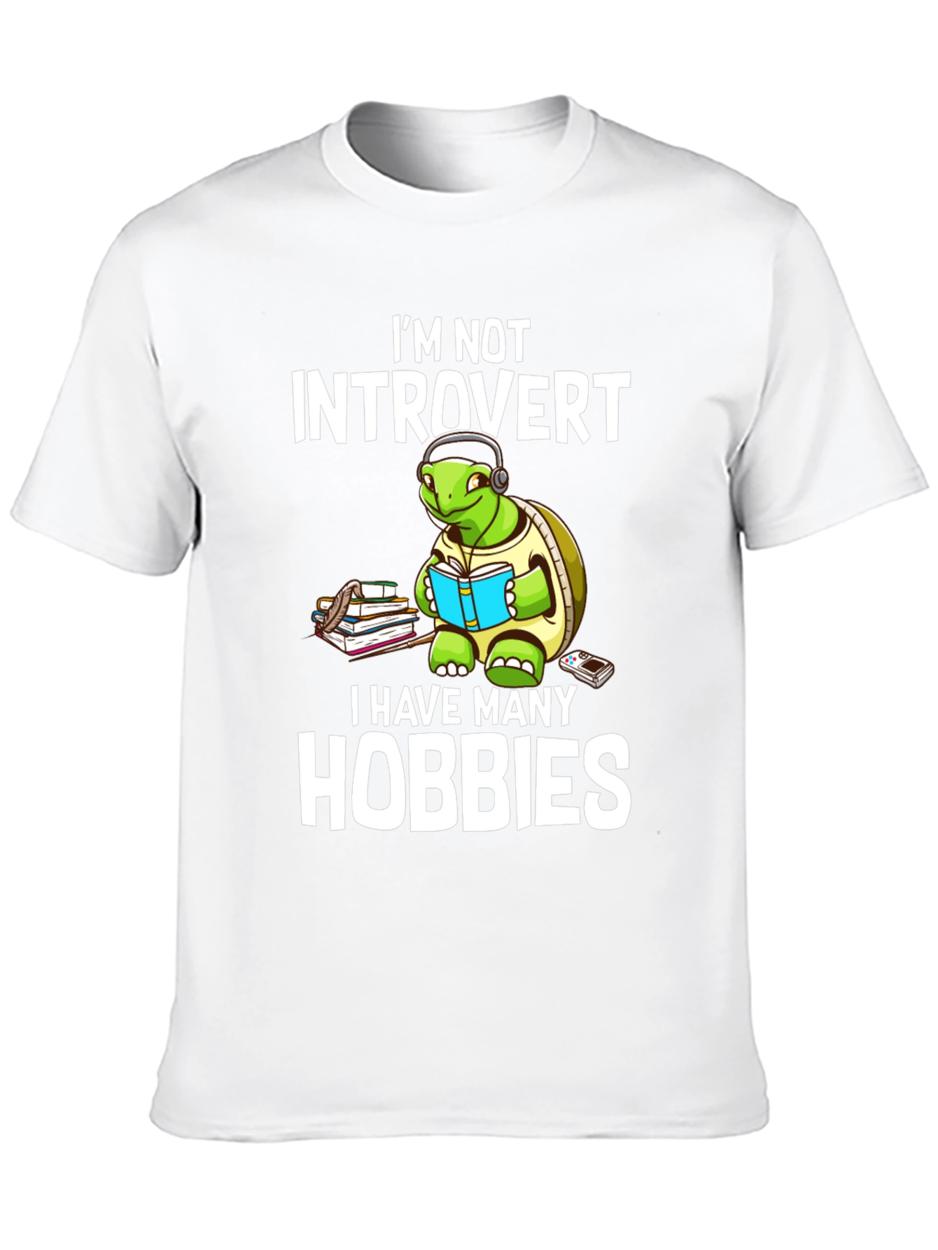 Introvert Hobbies Turtle Graphic T-Shirt