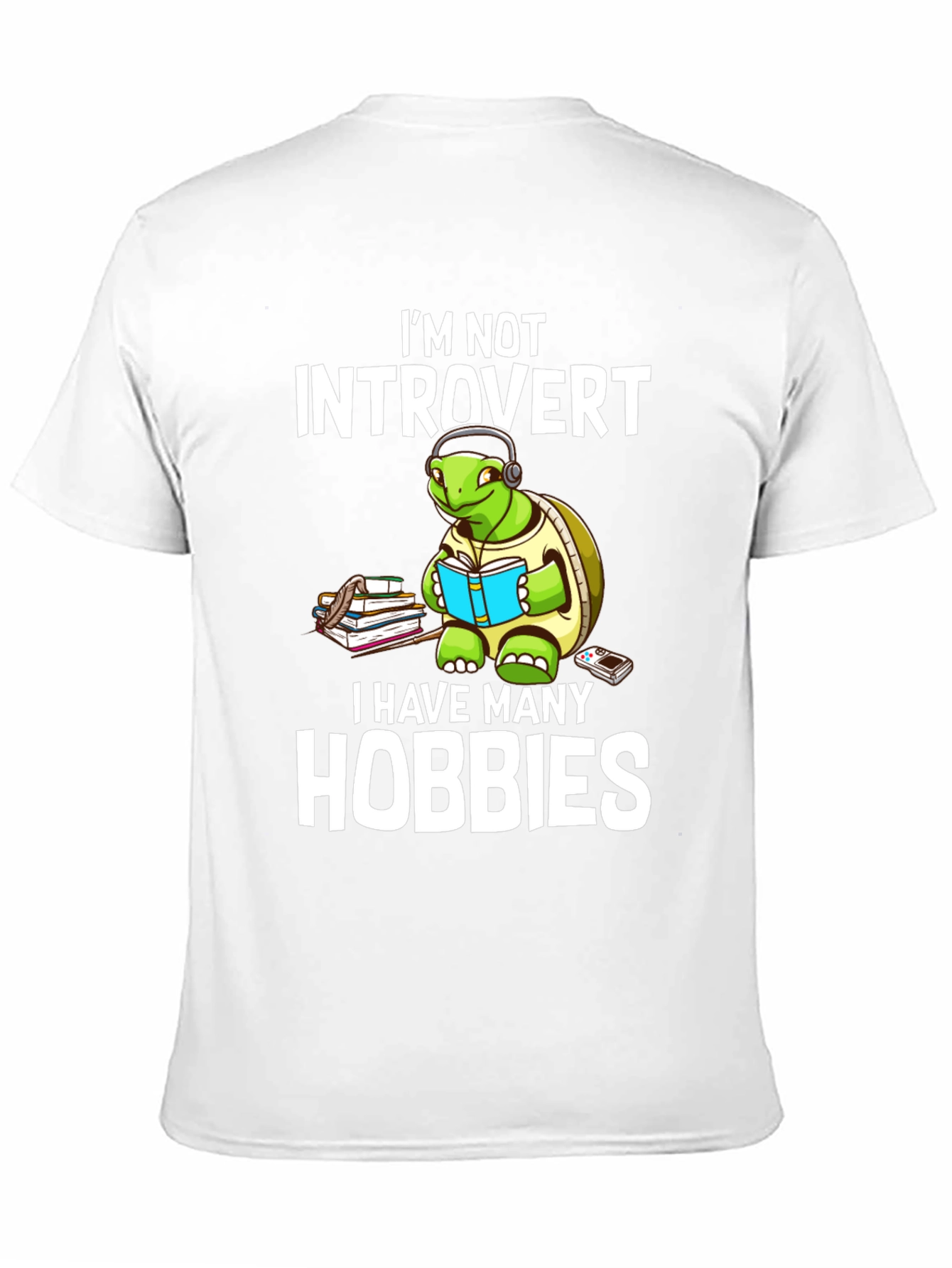 Introvert Hobbies Turtle Graphic T-Shirt