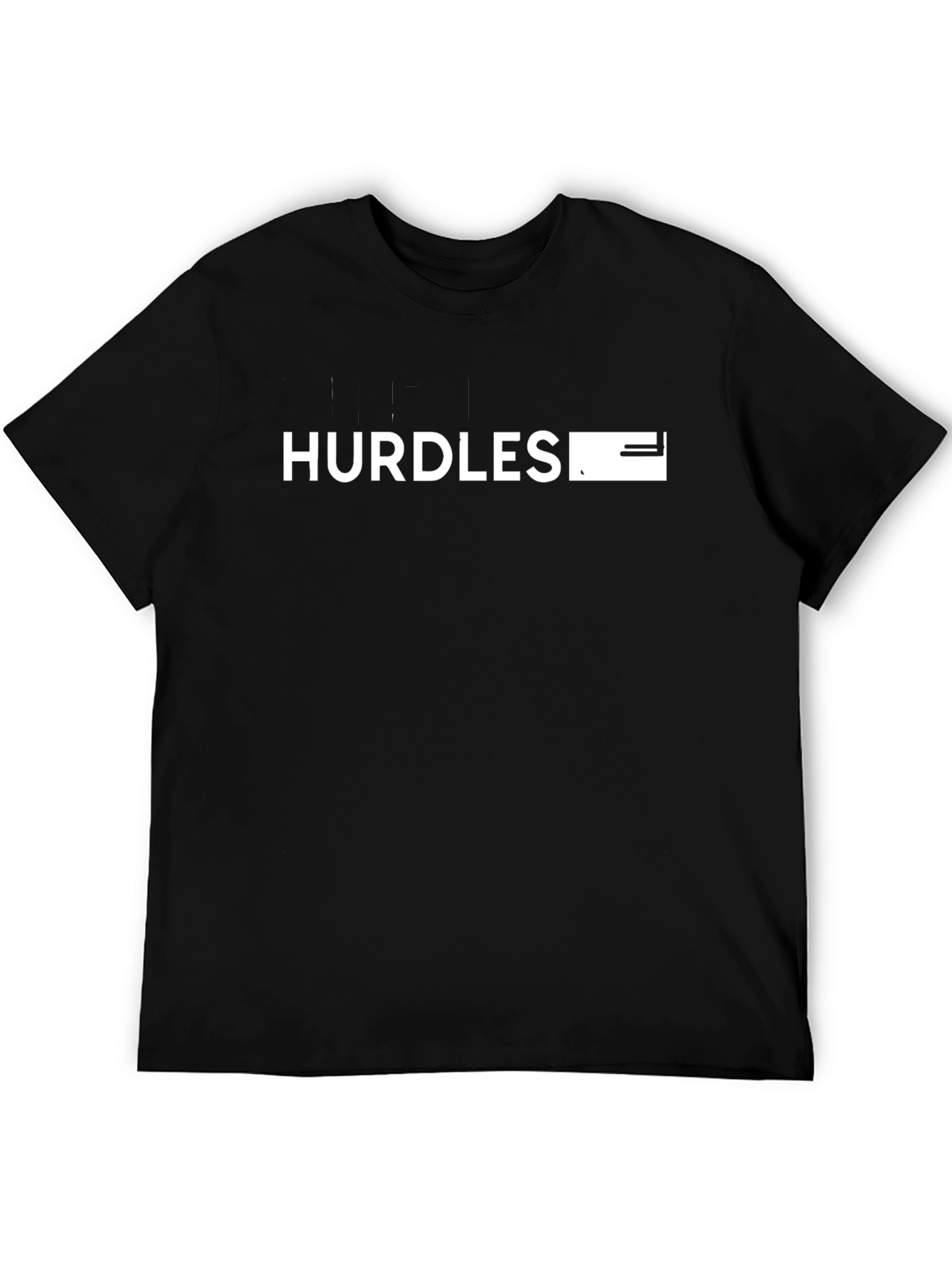 Hurdles Graphic Tee - Black Cotton T-Shirt