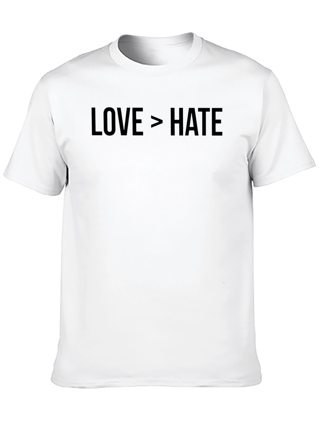 Love > Hate Graphic T-Shirt - Positive Message Tee