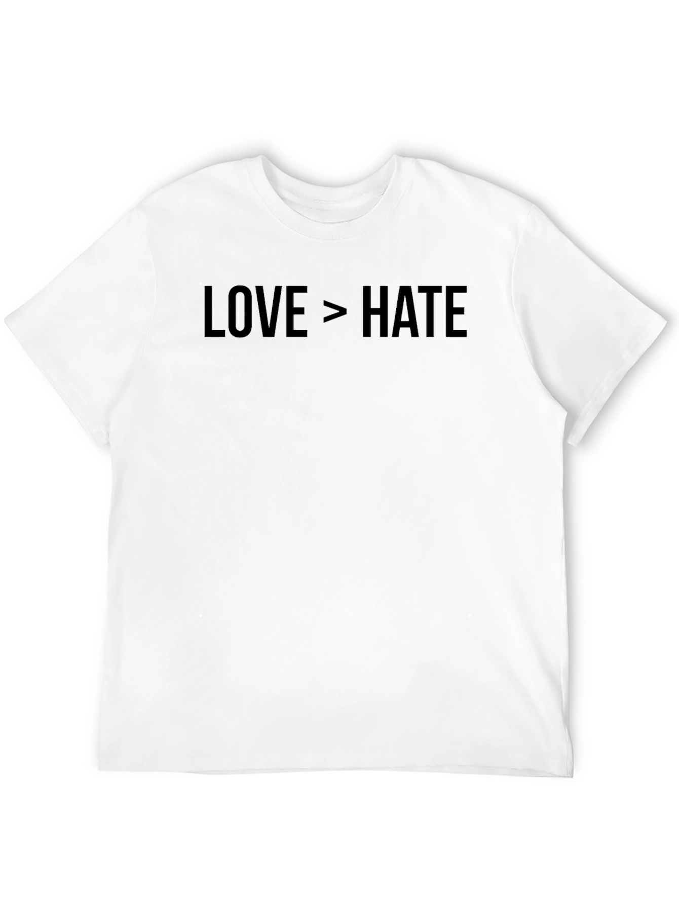 Love > Hate Graphic T-Shirt - Positive Message Tee