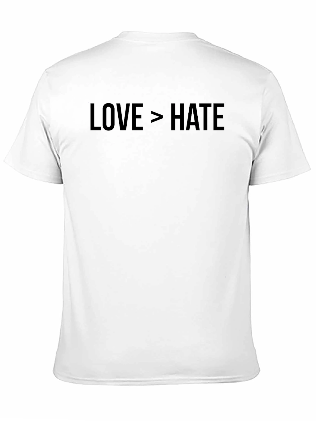 Love > Hate Graphic T-Shirt - Positive Message Tee