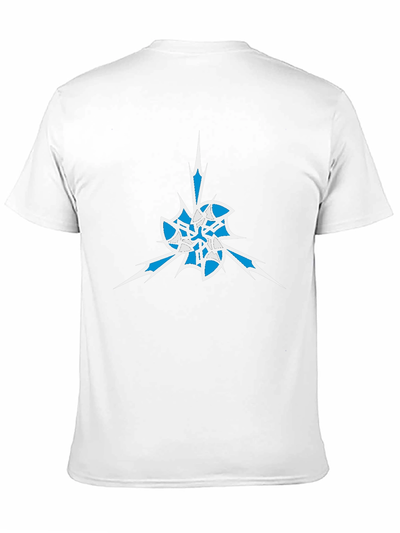 Mens Black Graphic Tee - Abstract Ice Design