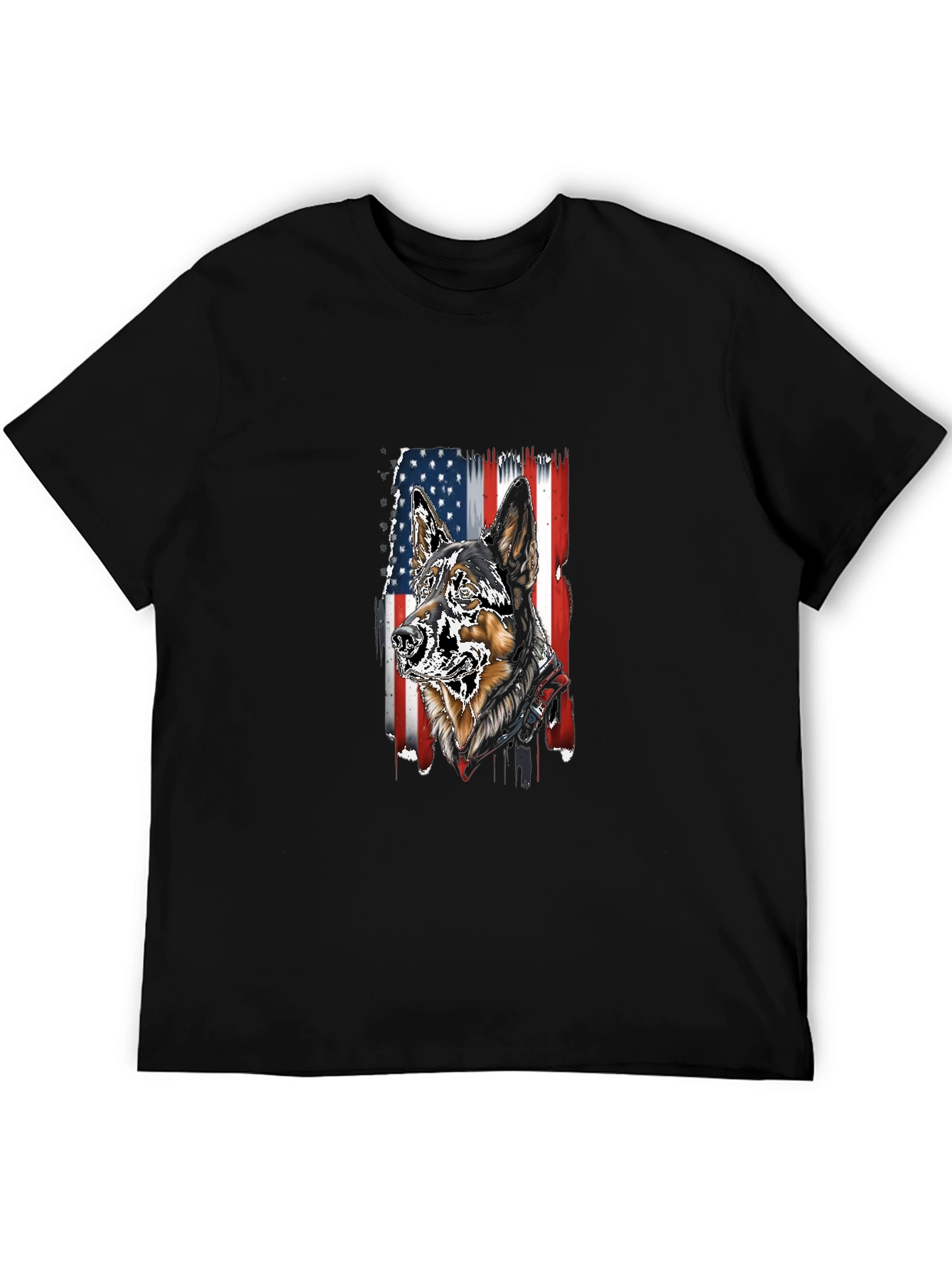 Patriotic German Shepherd Graphic T-Shirt