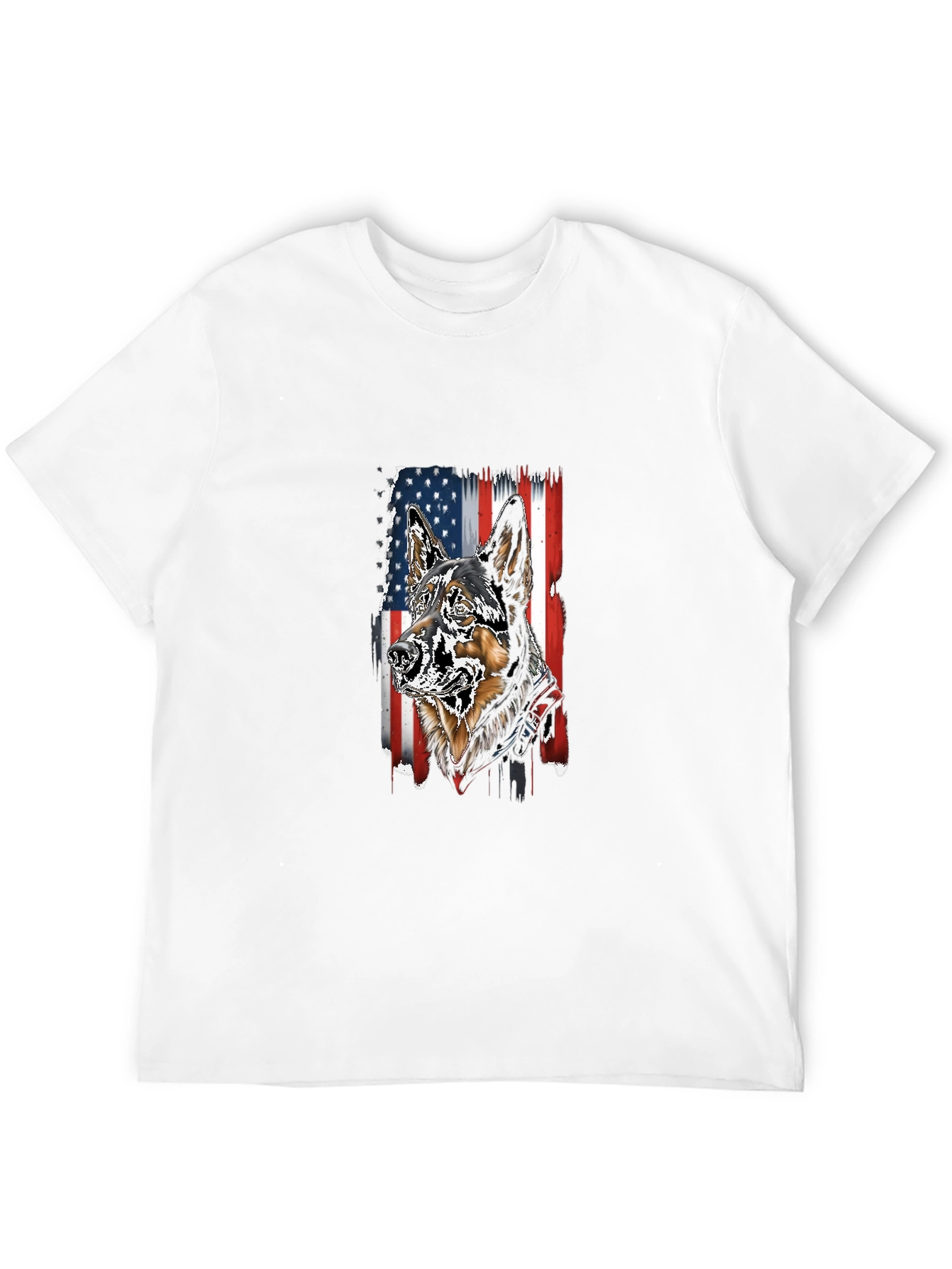 Patriotic German Shepherd Graphic T-Shirt