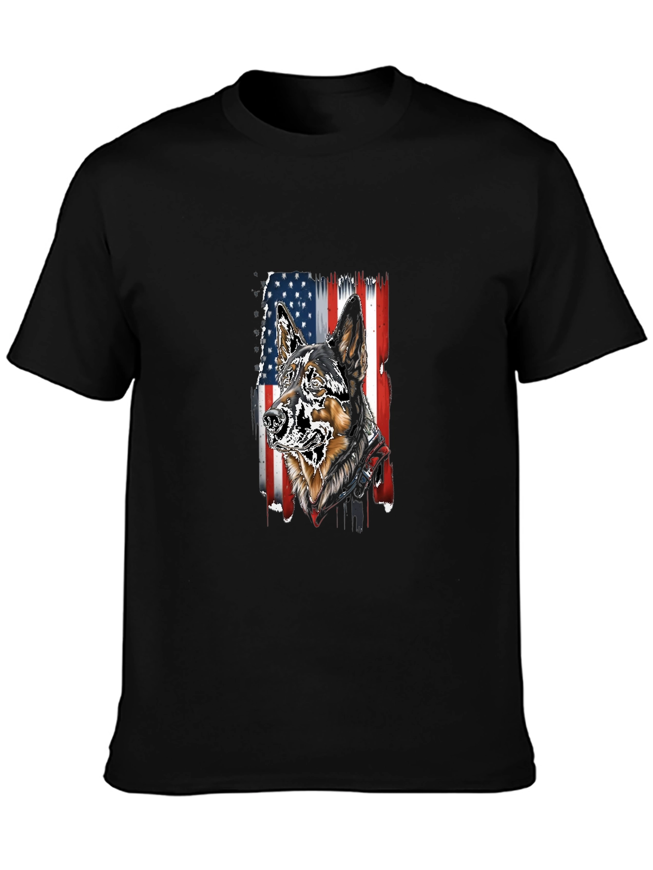 Patriotic German Shepherd Graphic T-Shirt